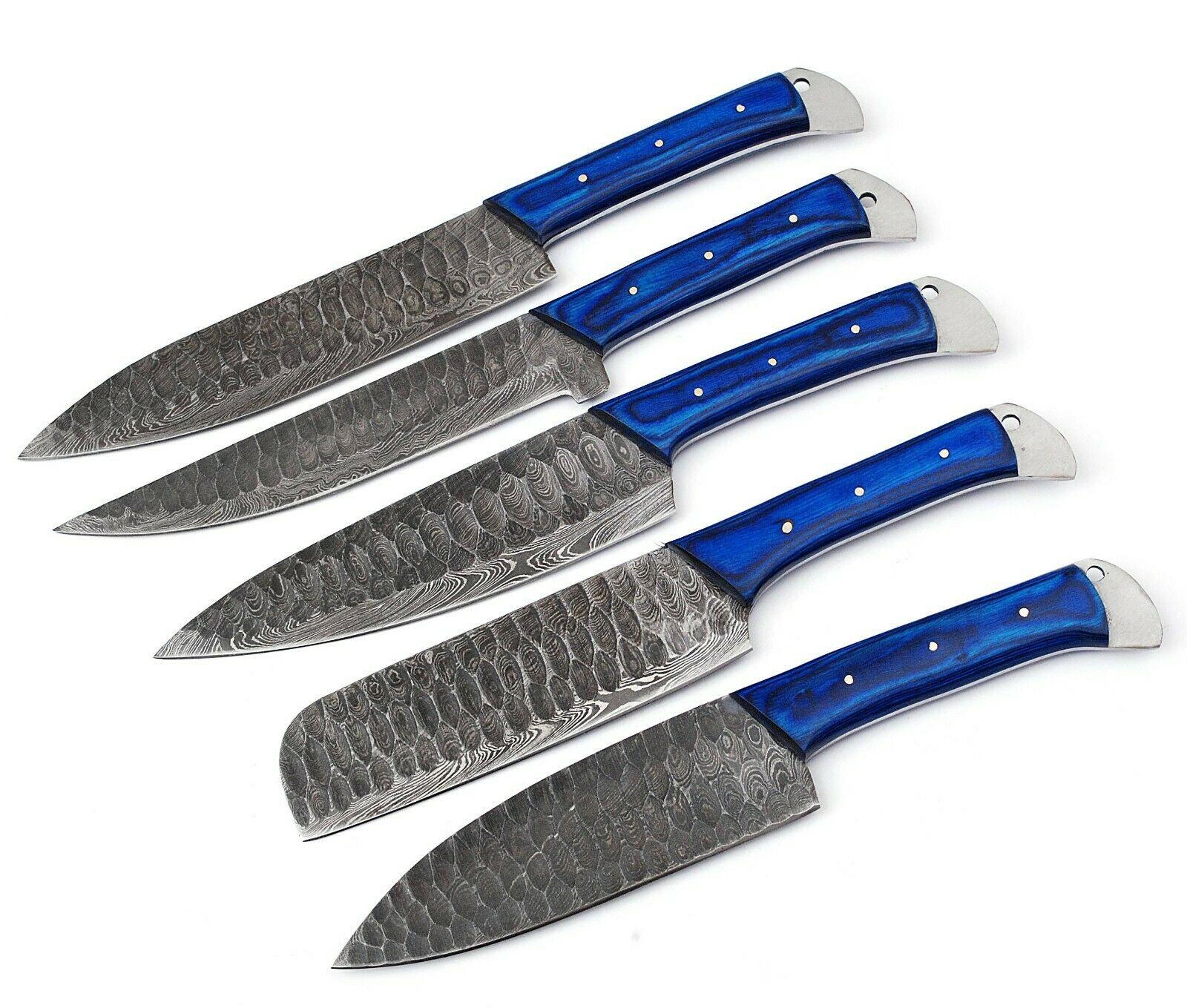 premium handmade damascus steel chef knife set – 5 pcs gift