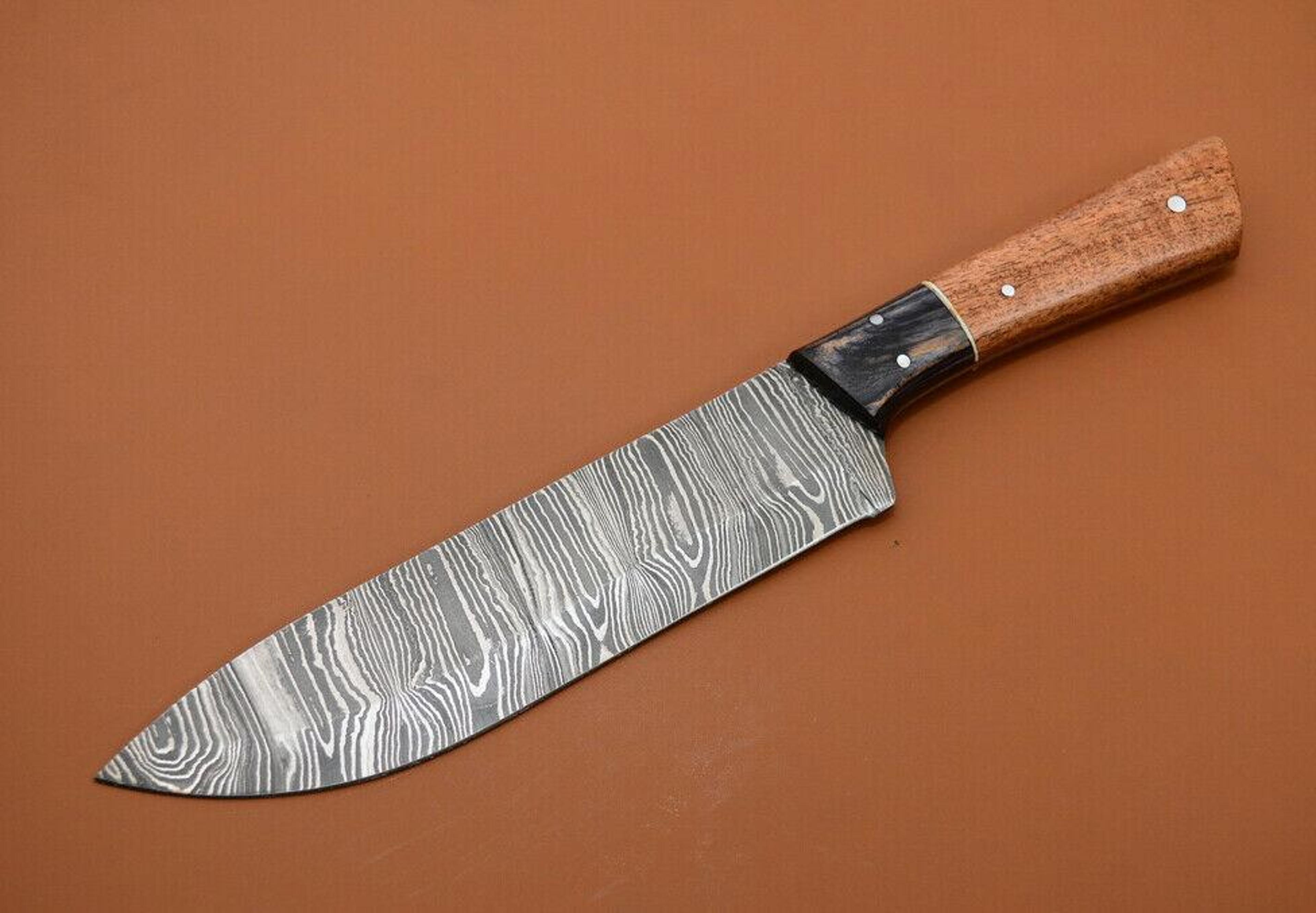 chef handmade damascus steel knife | premium kitchen knife with rosewood handle