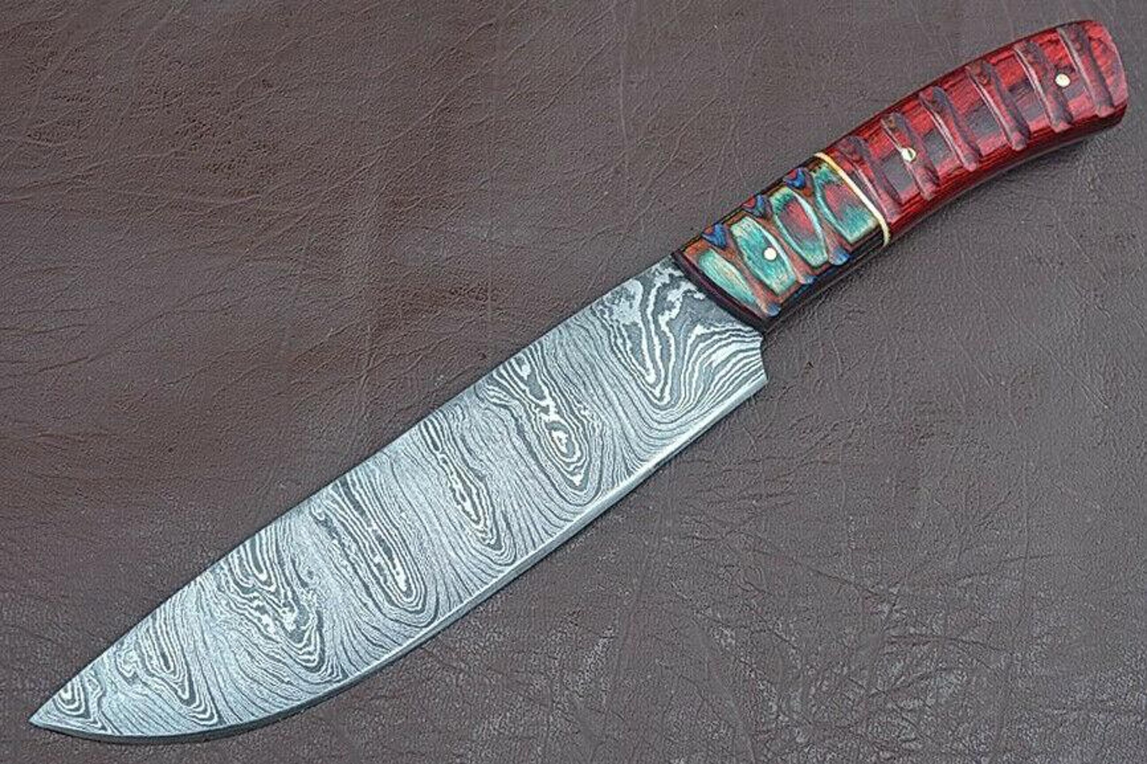 high carbon damascus kitchen knife | 12 inch handmade chef tool