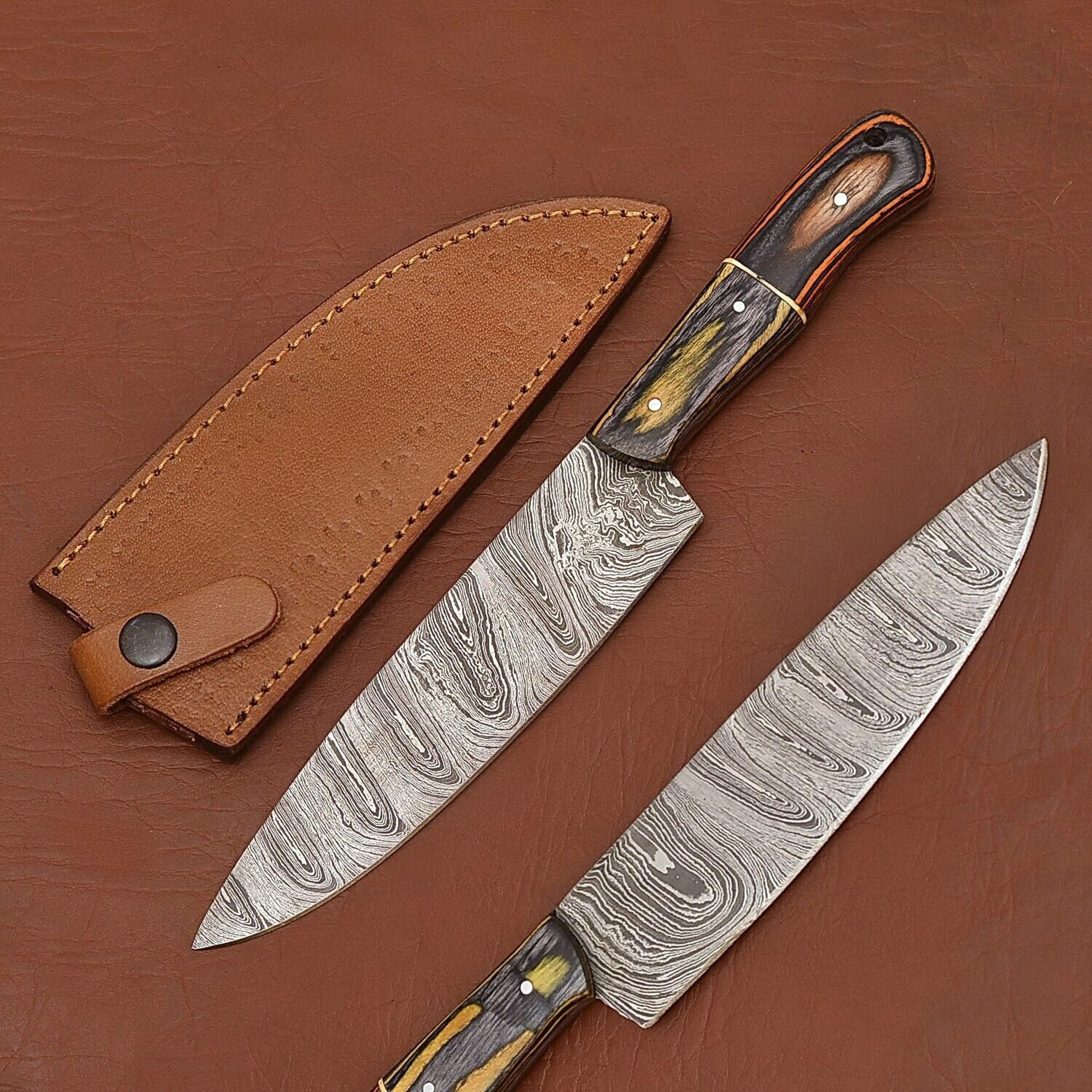 exclusive handmade damascus steel kitchen knife – sharp & durable blade