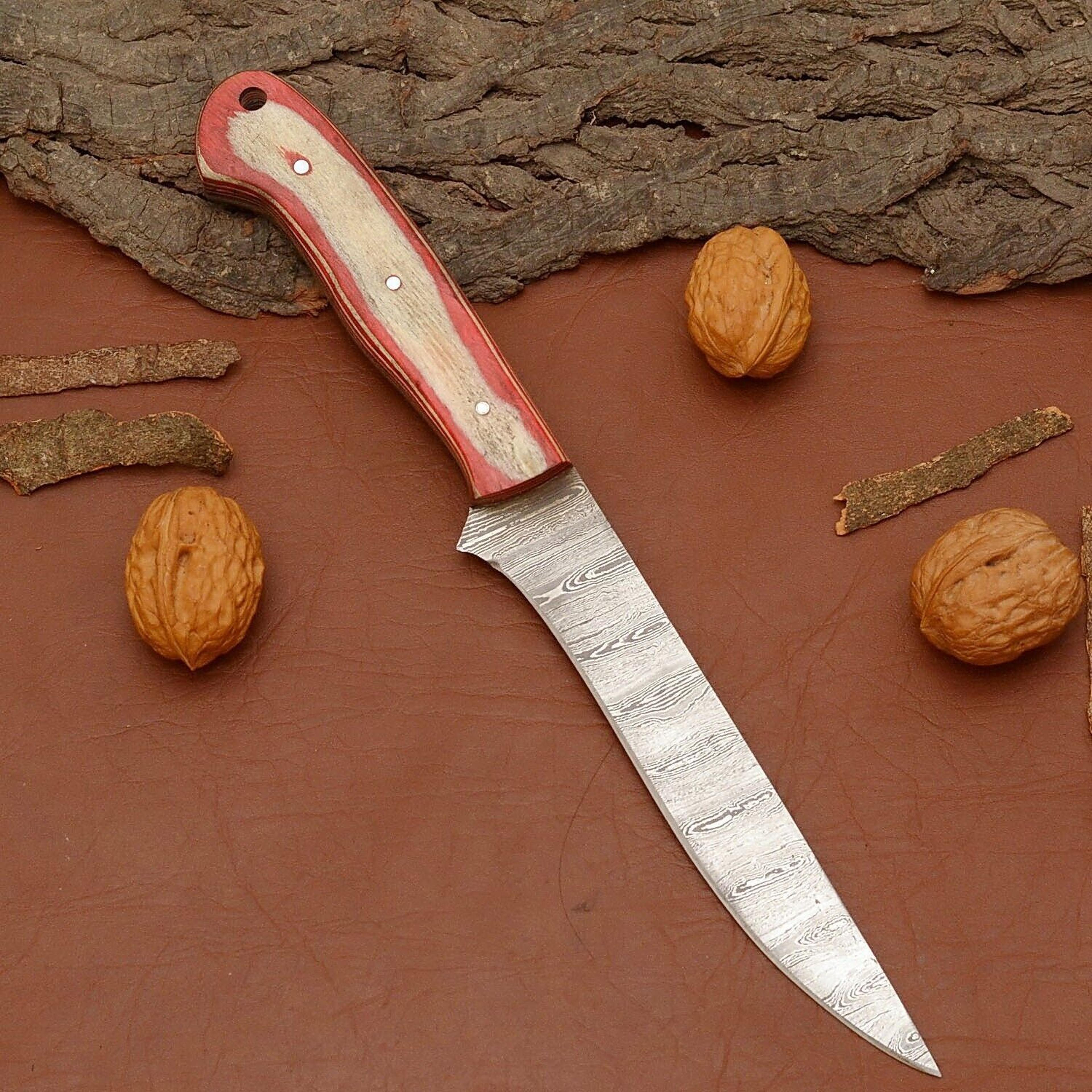 signature handmade damascus chef knife – sharp 7 inch blade for professionals
