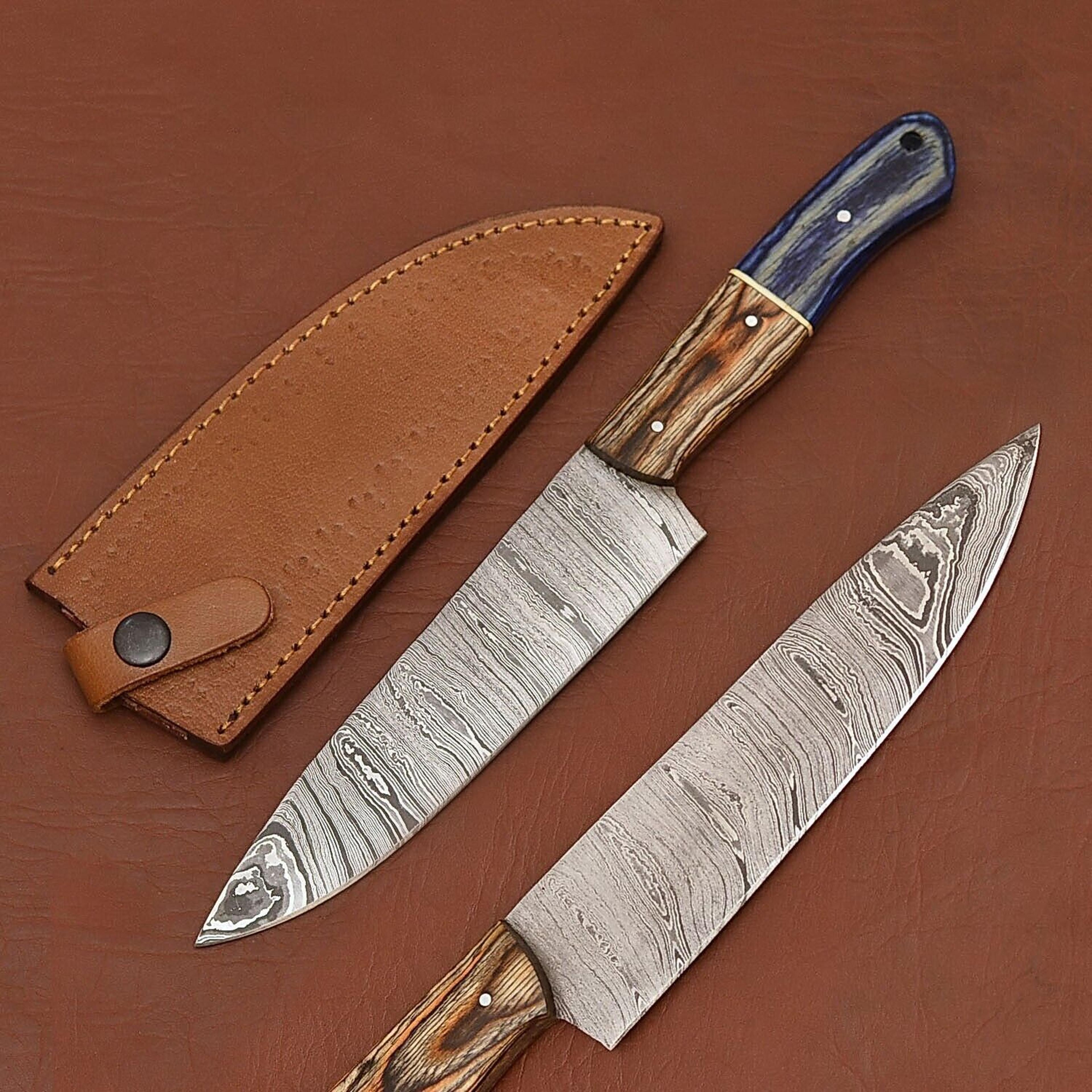 durable damascus steel kitchen knife – full tang handmade precision blade