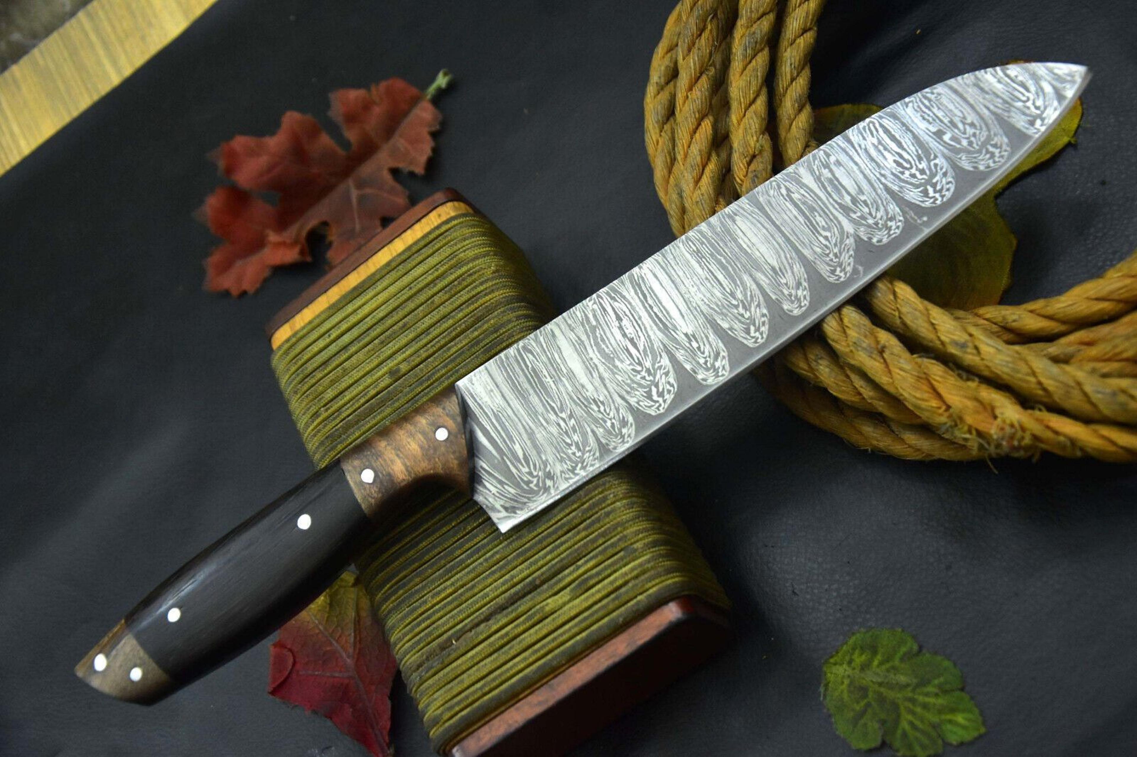 handmade damascus chef knife – premium kitchen cutlery gift