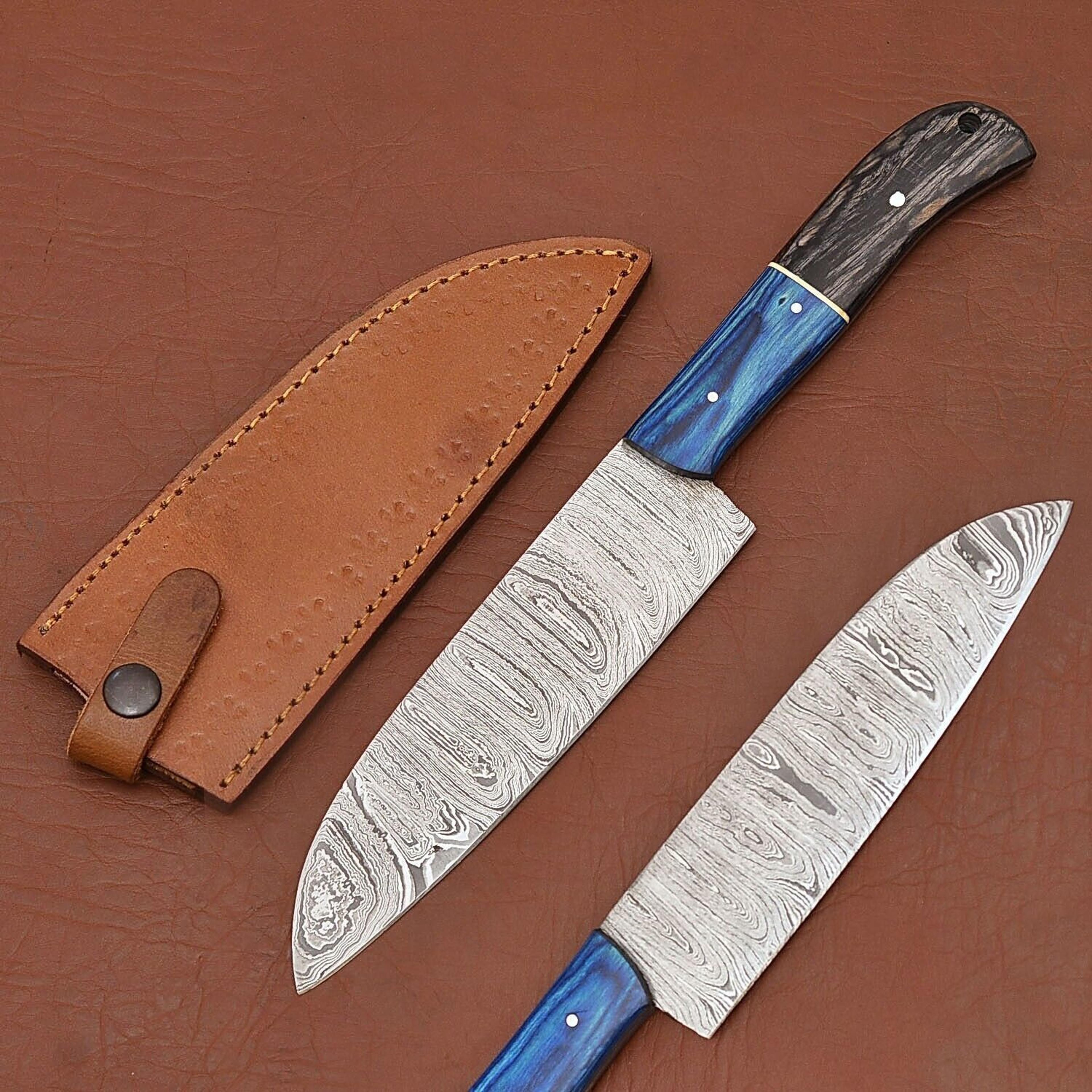professional damascus steel kitchen knife – handmade chef knife for cooking & outdoor use
