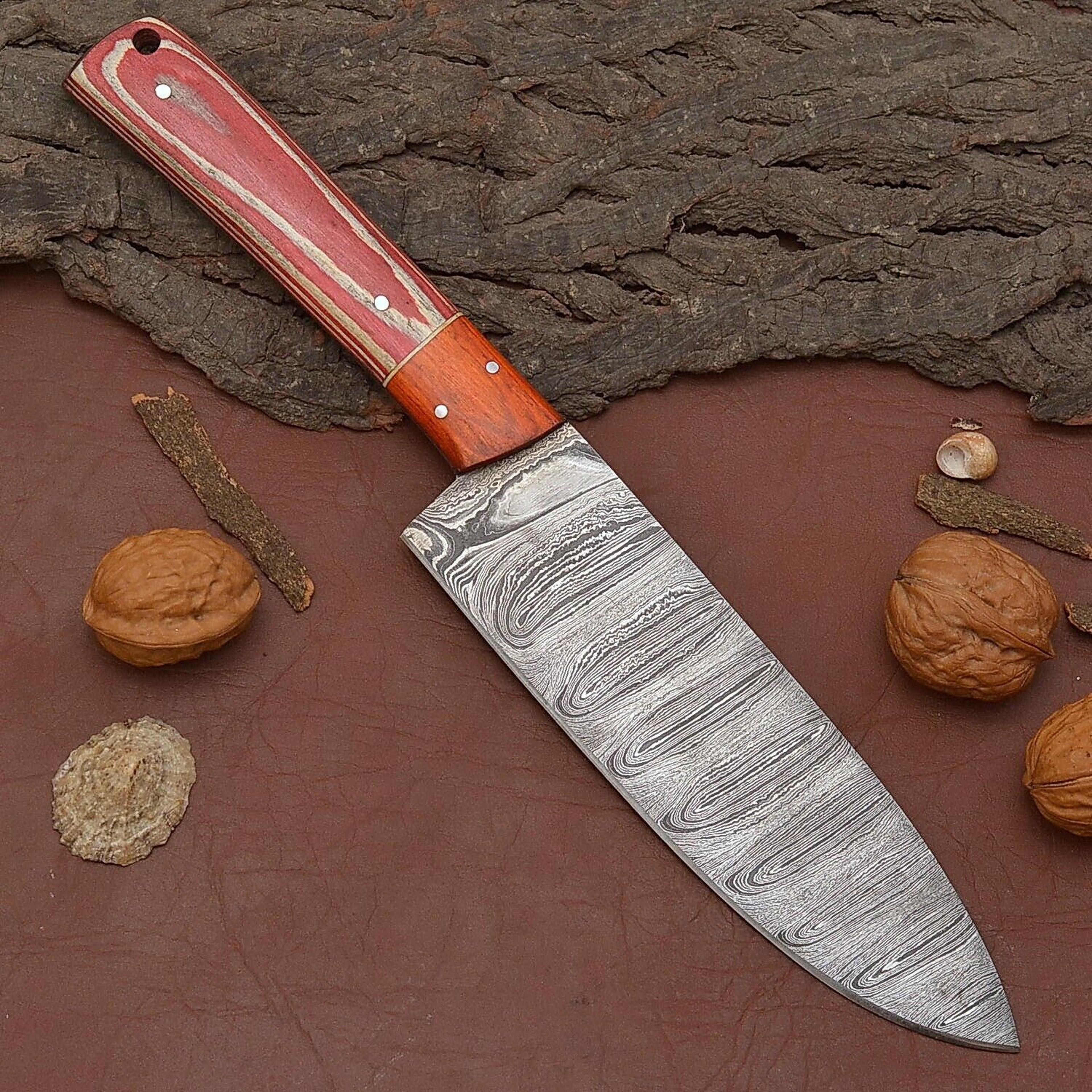 hand-forged damascus steel kitchen fillet knife – razor sharp 12" chef knife