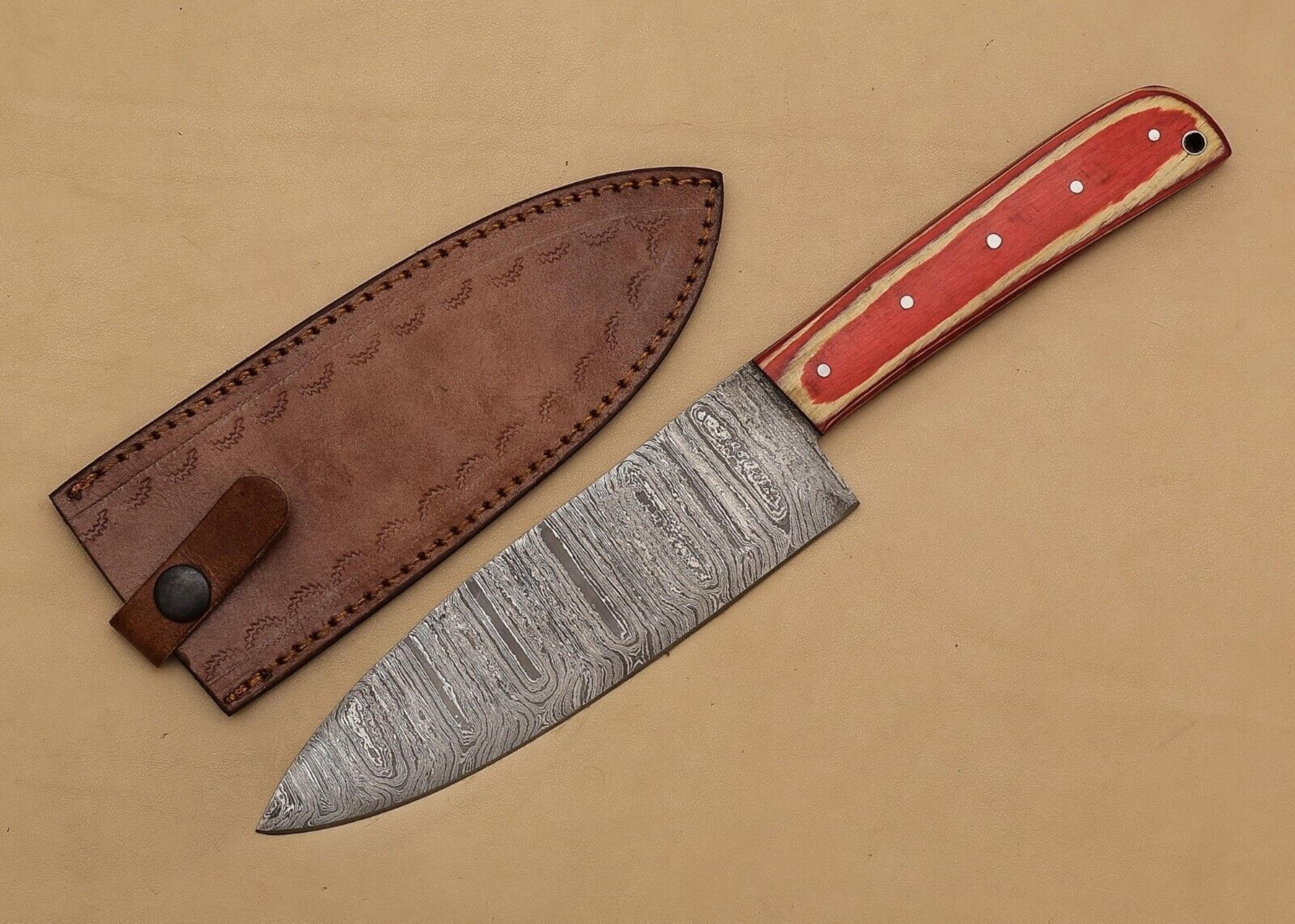 handmade damascus steel fillet knife – professional kitchen knife gift