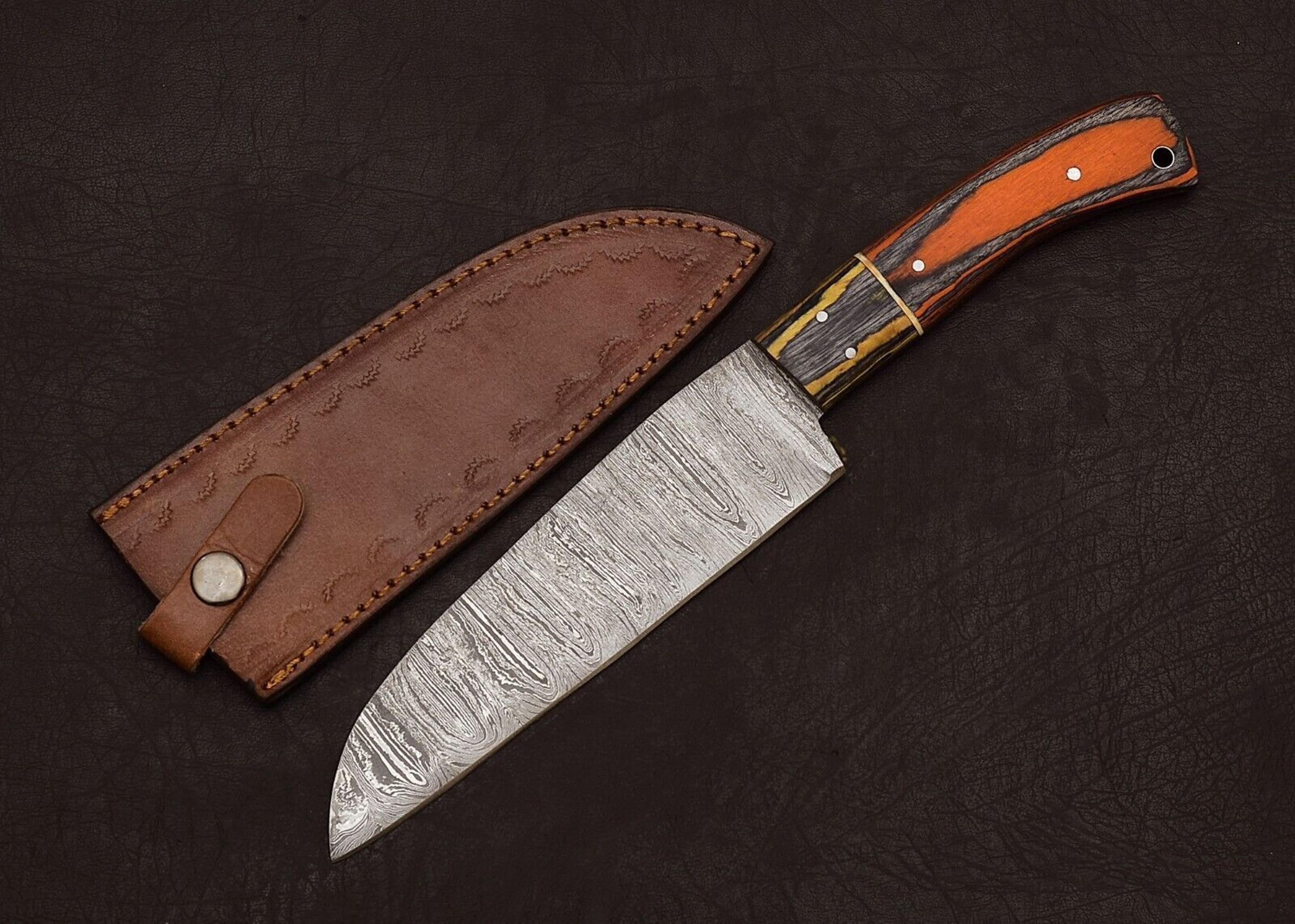 premium damascus steel fillet knife – handmade chef knife for kitchen & outdoor cooking