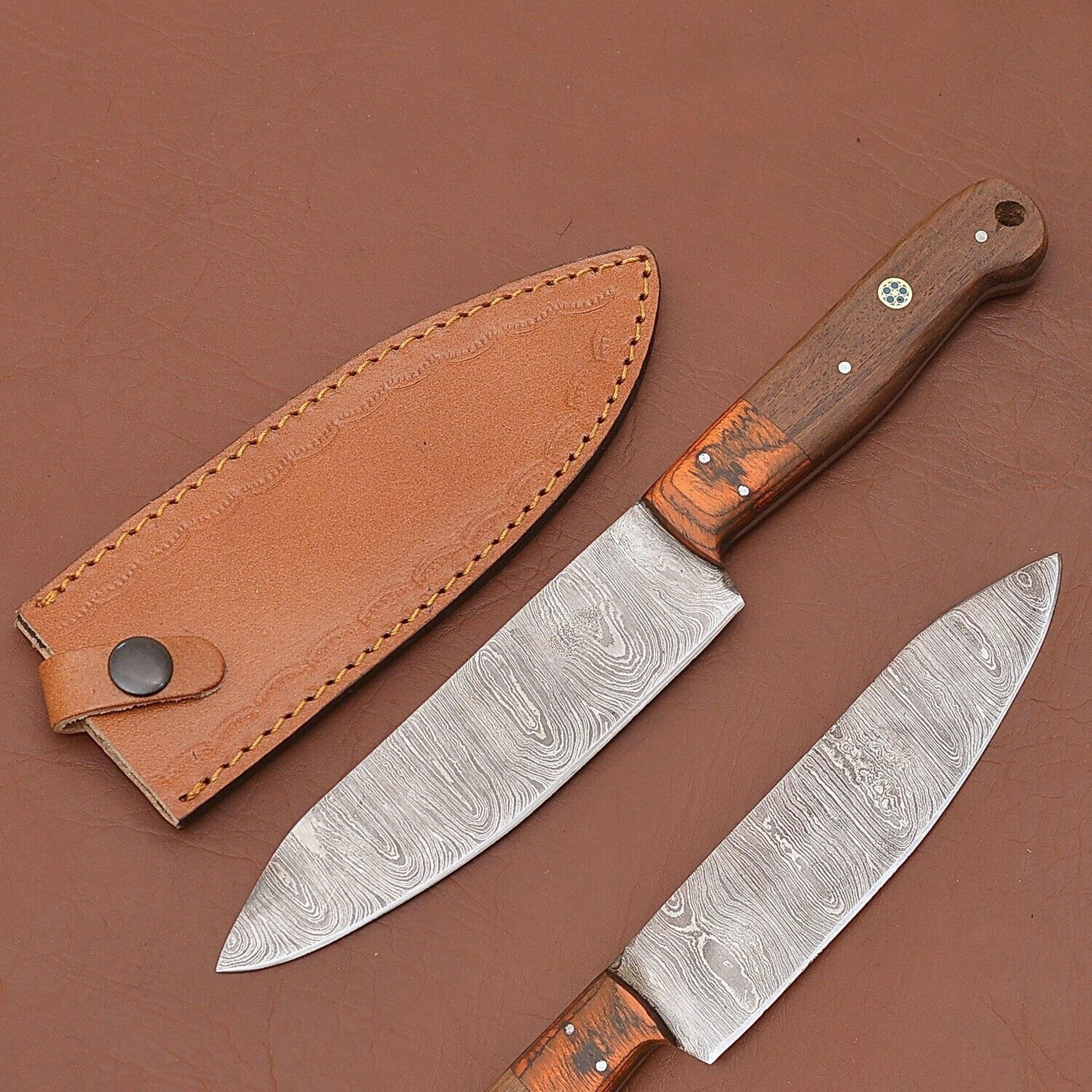 damascus steel culinary fillet knife – handmade precision blade for kitchen or outdoor use