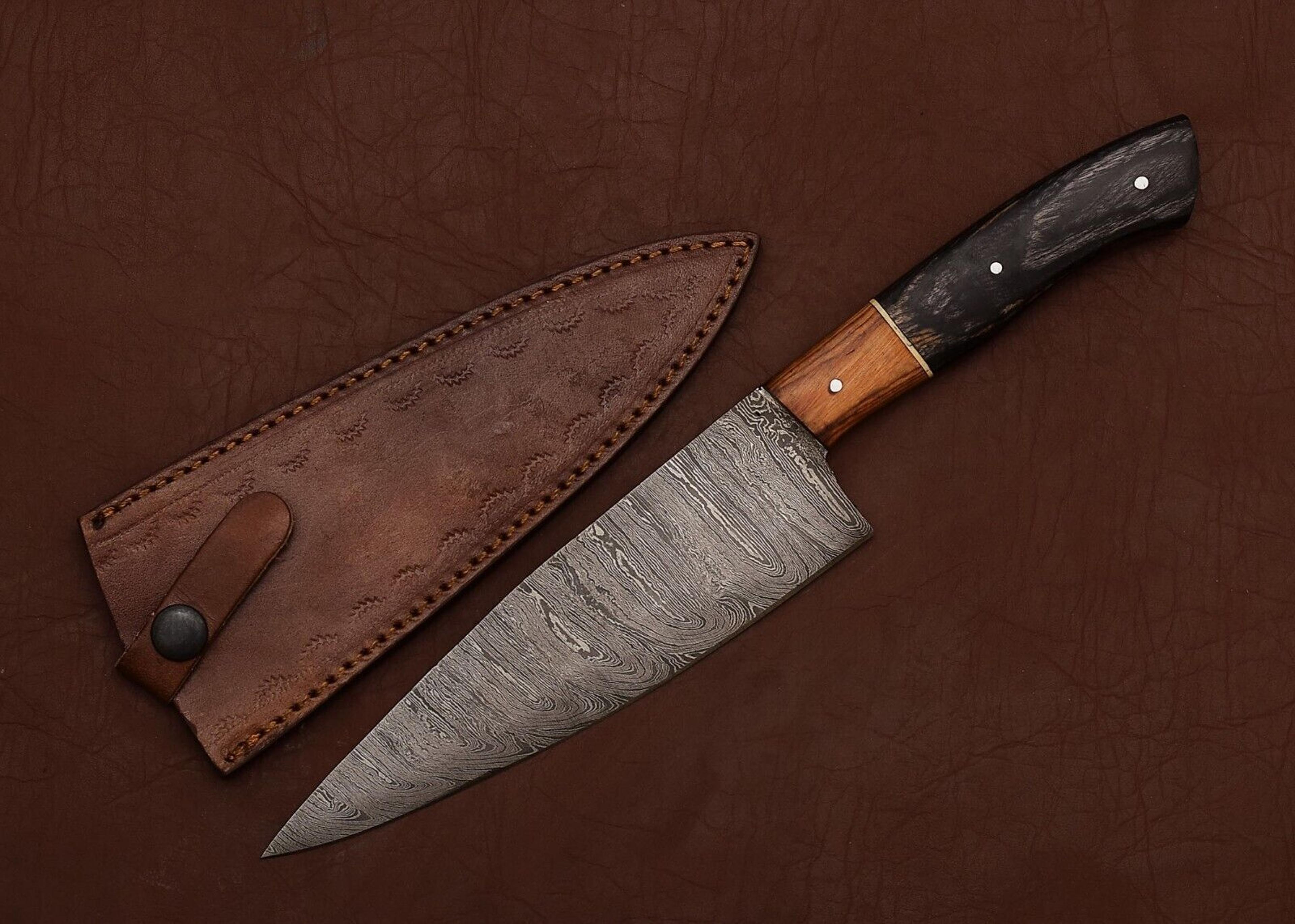 hand-forged damascus steel chef knife – razor sharp fillet blade for precision work