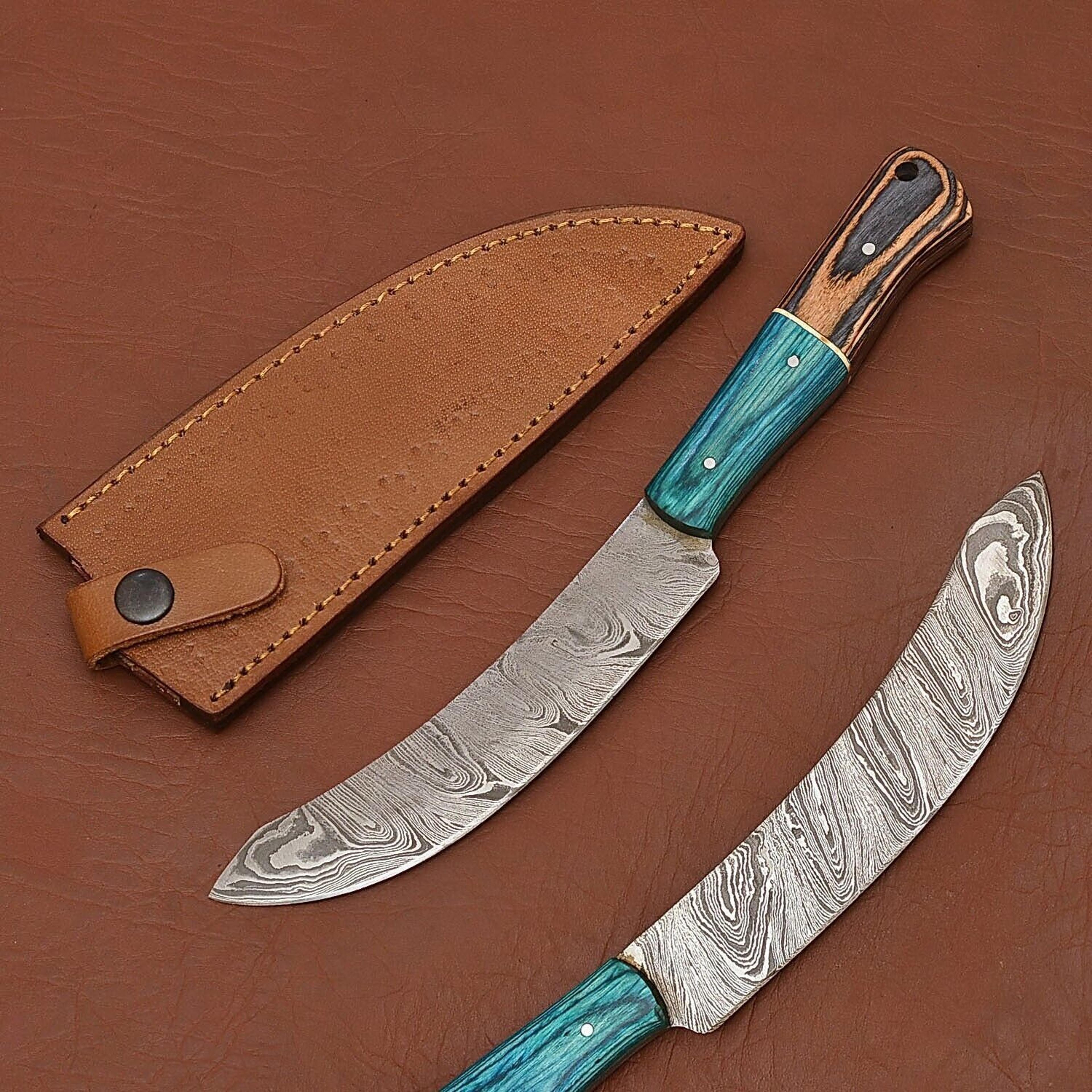 artisan crafted damascus fillet knife – precision blade with wood handle