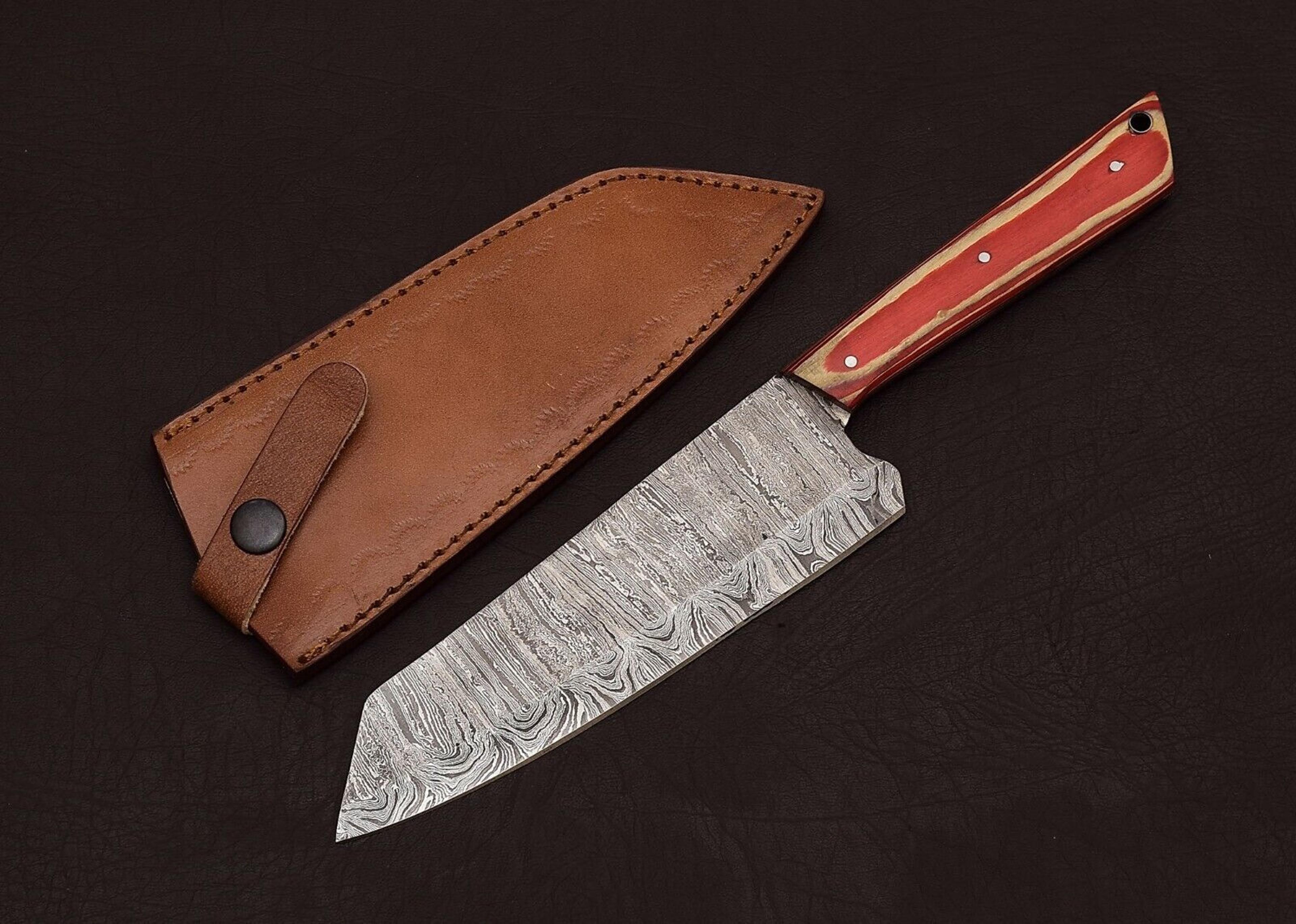 premium damascus steel knife – 8" fillet blade for kitchen & hunting