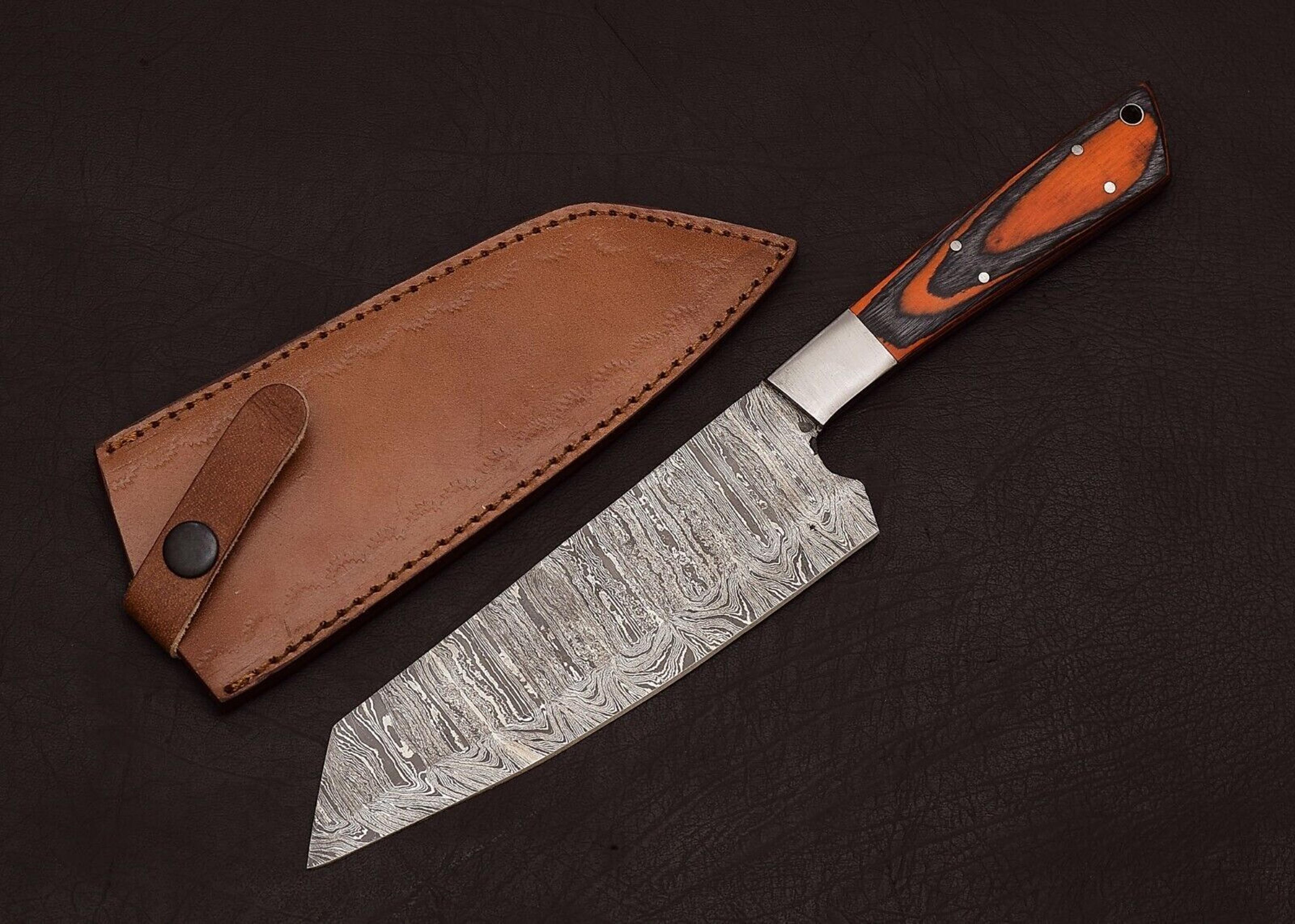 damascus steel chef knife – unique hand-forged fillet knife for kitchen pros
