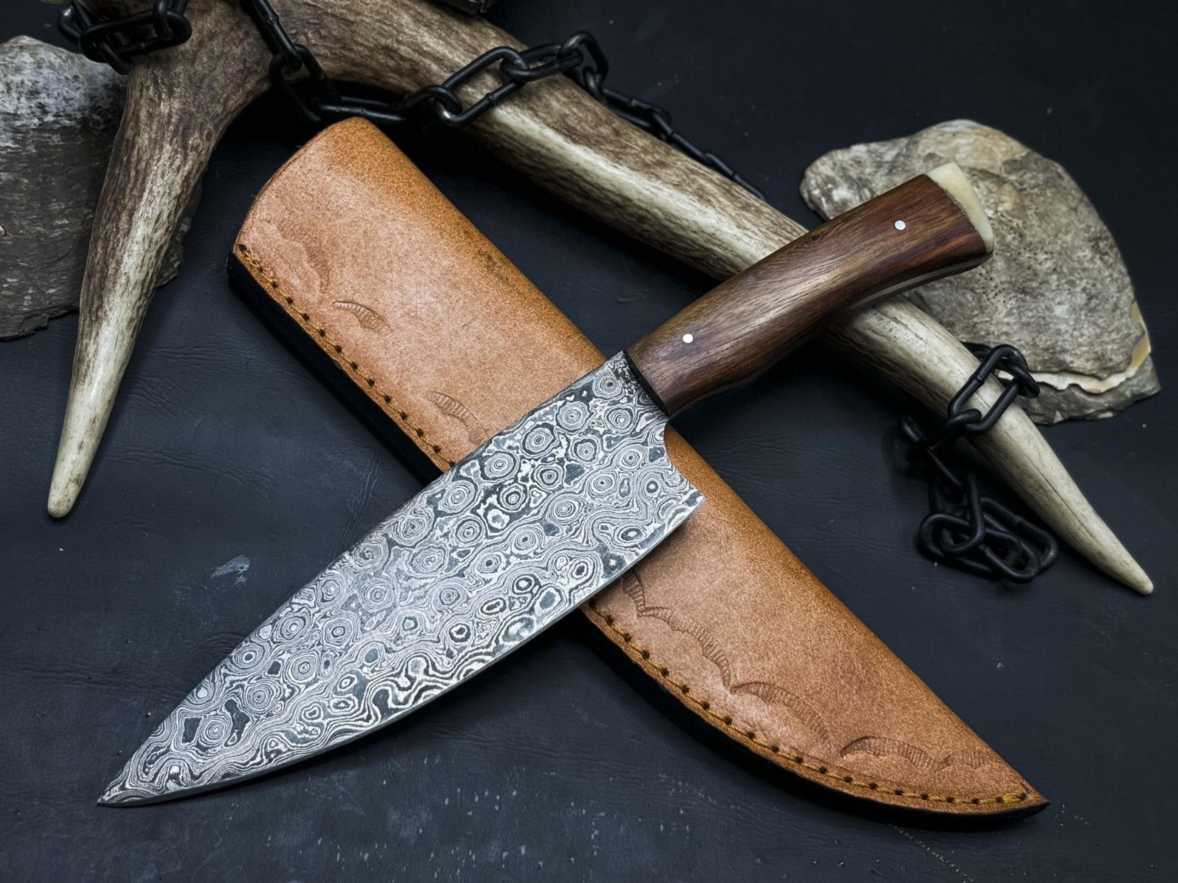 damascus steel survival knife – chef-grade handmade fillet blade for outdoor use