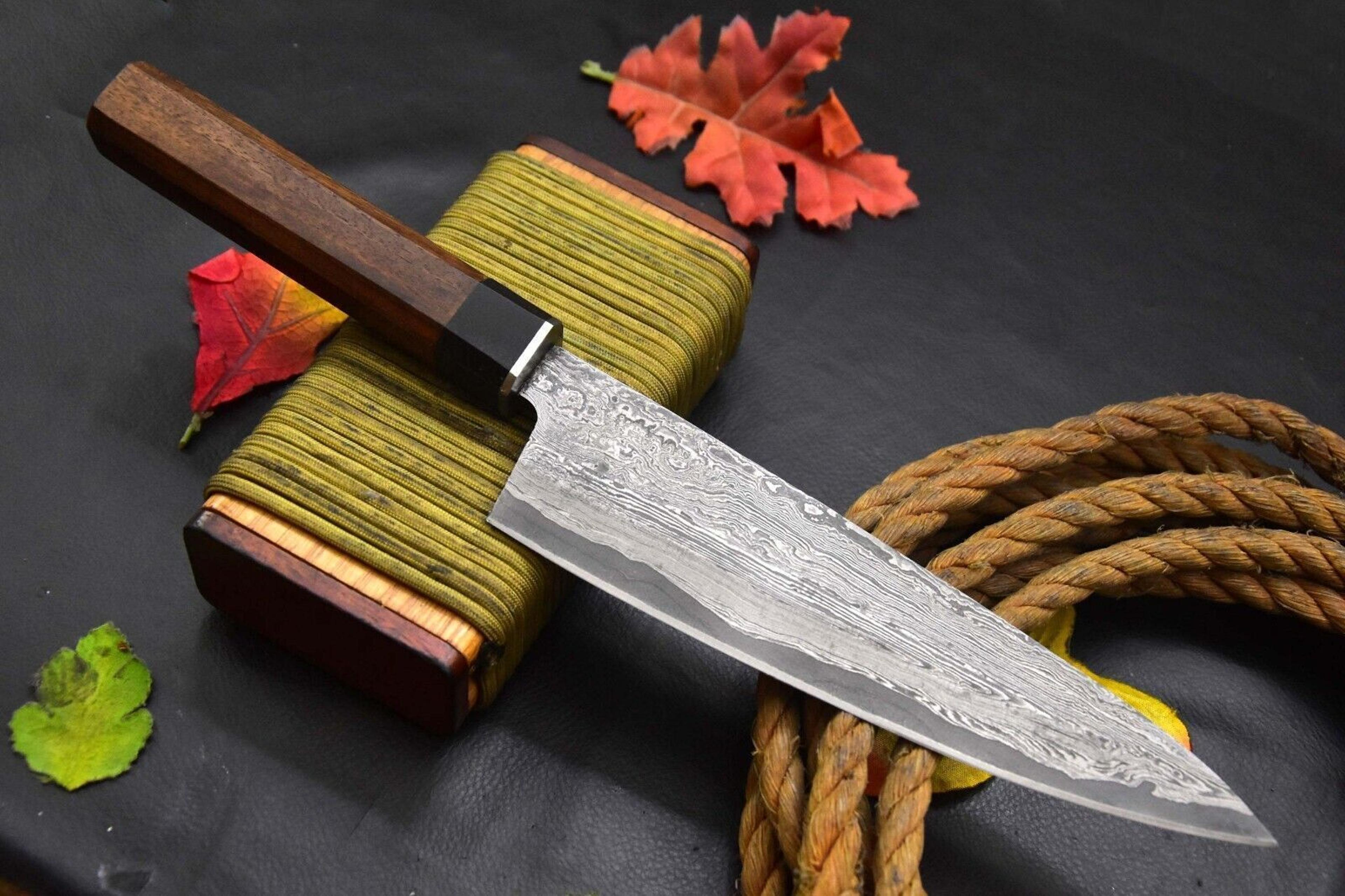 premium handmade damascus knife | chef, hunting & camping use