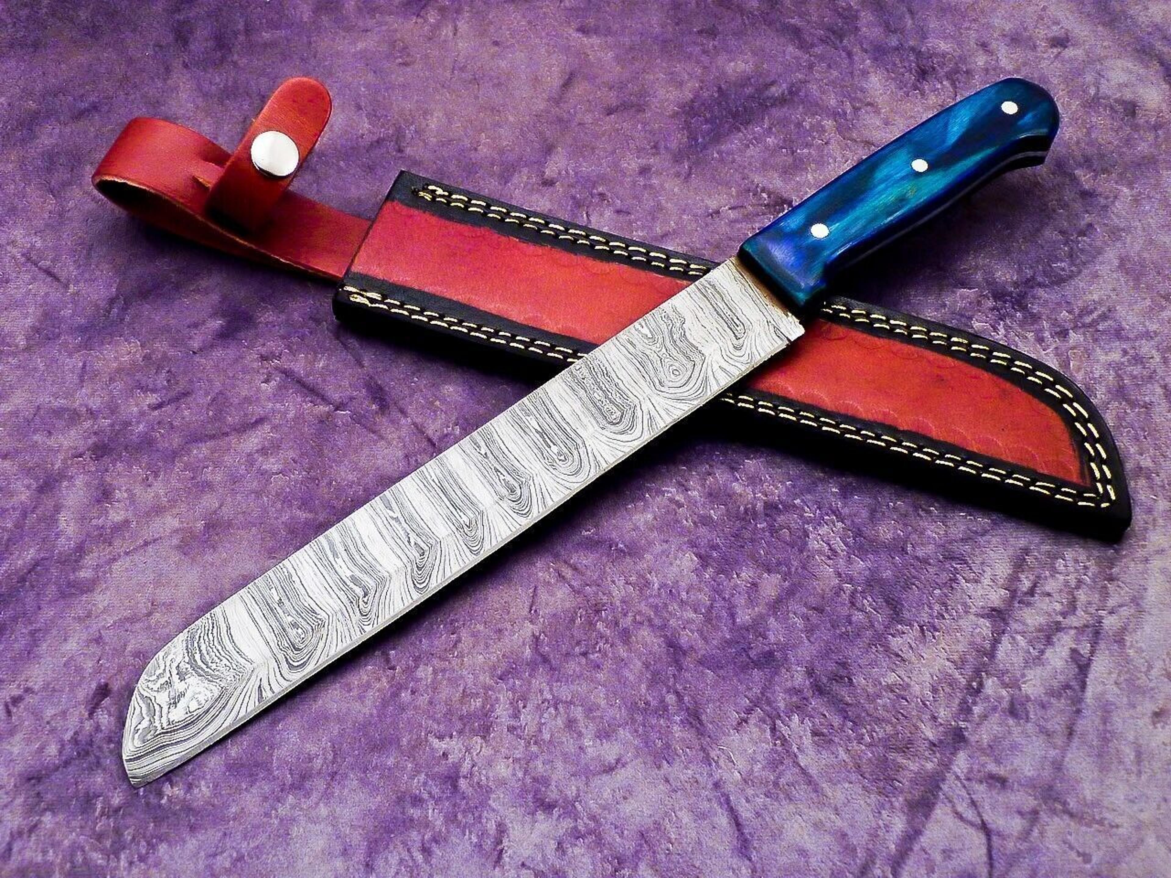 handmade damascus chef knife | premium wooden grip culinary masterpiece