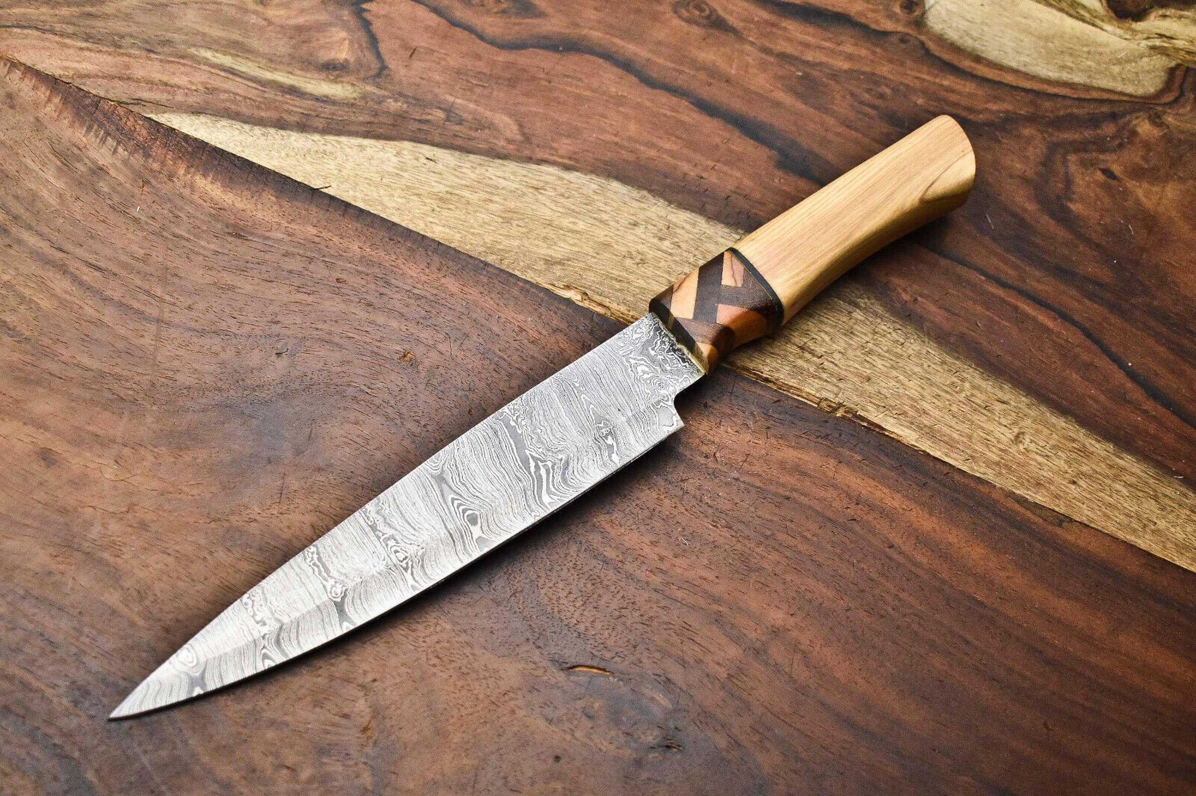 custom handmade damascus steel chef knife | full tang forged blade | 384 layers high carbon steel