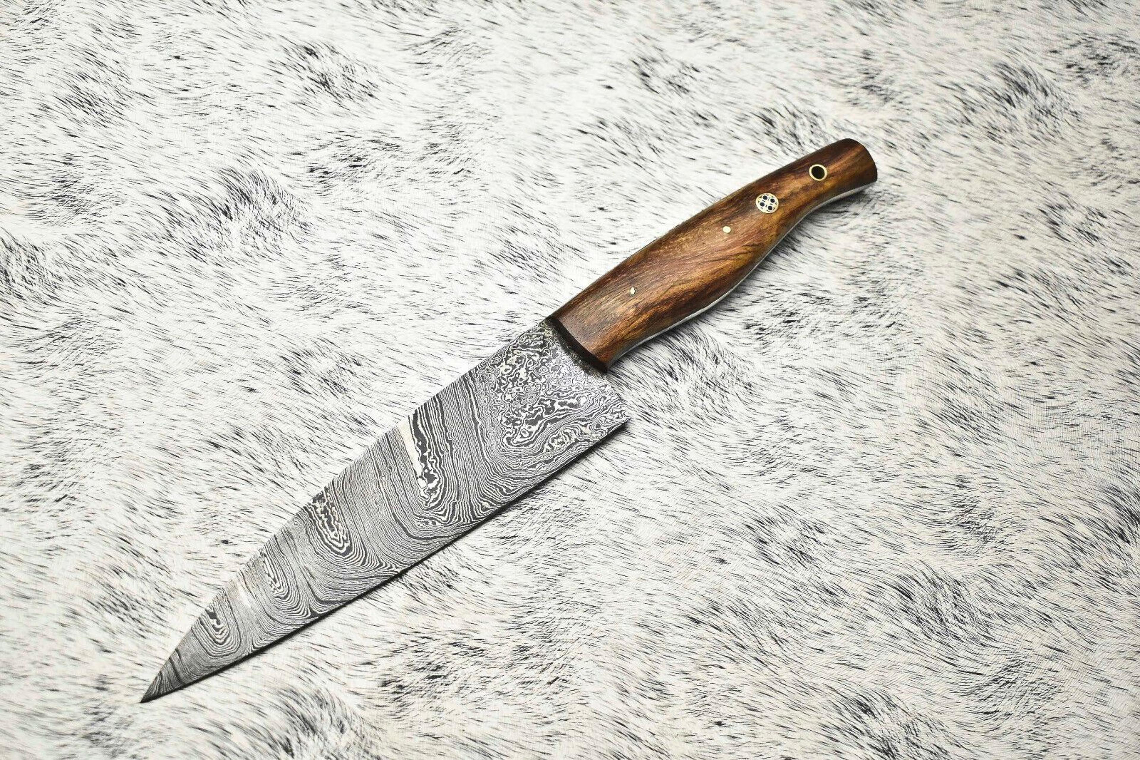 11 inch damascus steel chef knife | custom handmade kitchen knife | sharp forged blade | gift knife