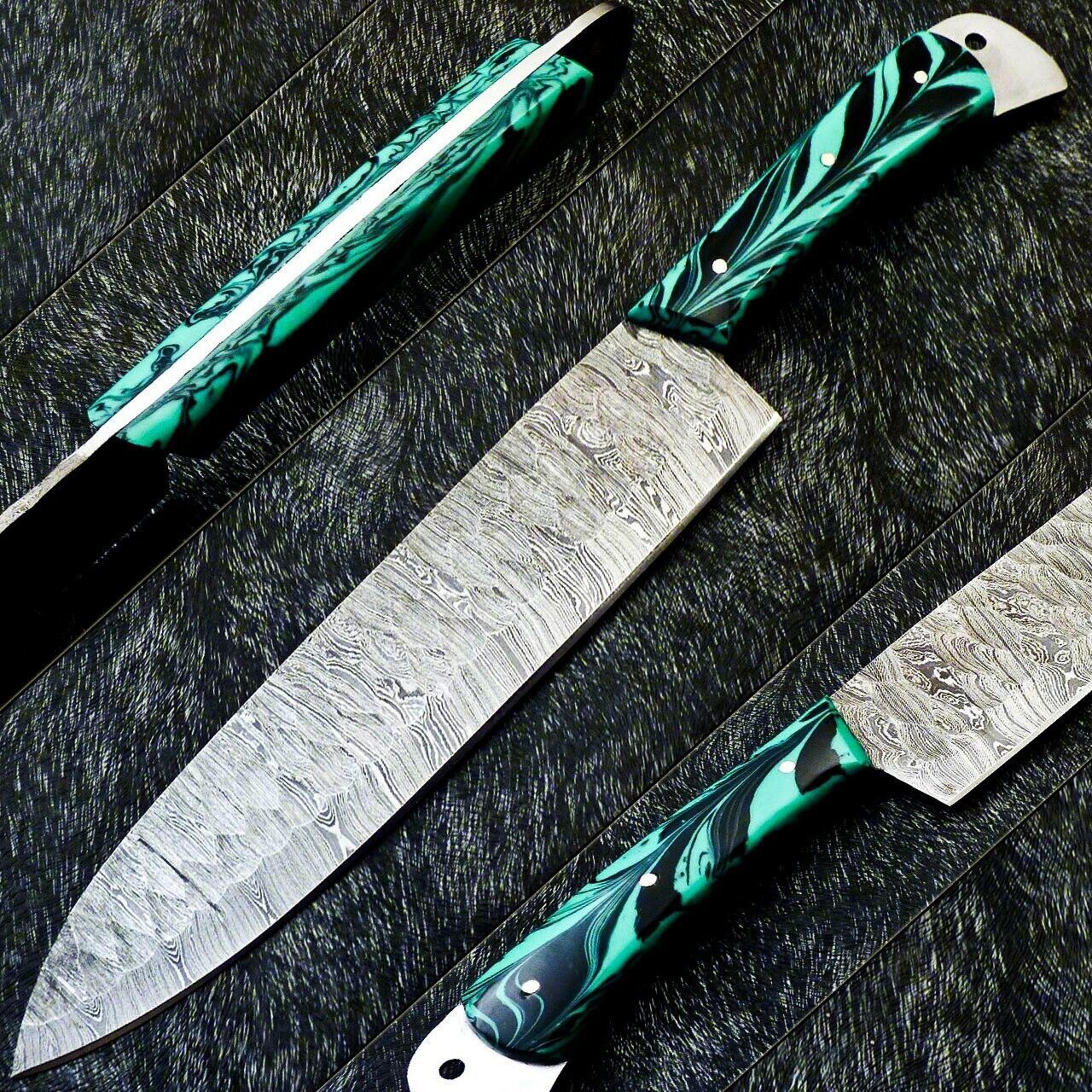 damascus steel full tang knife | handmade forged chef knife | collectors gift knife for him
