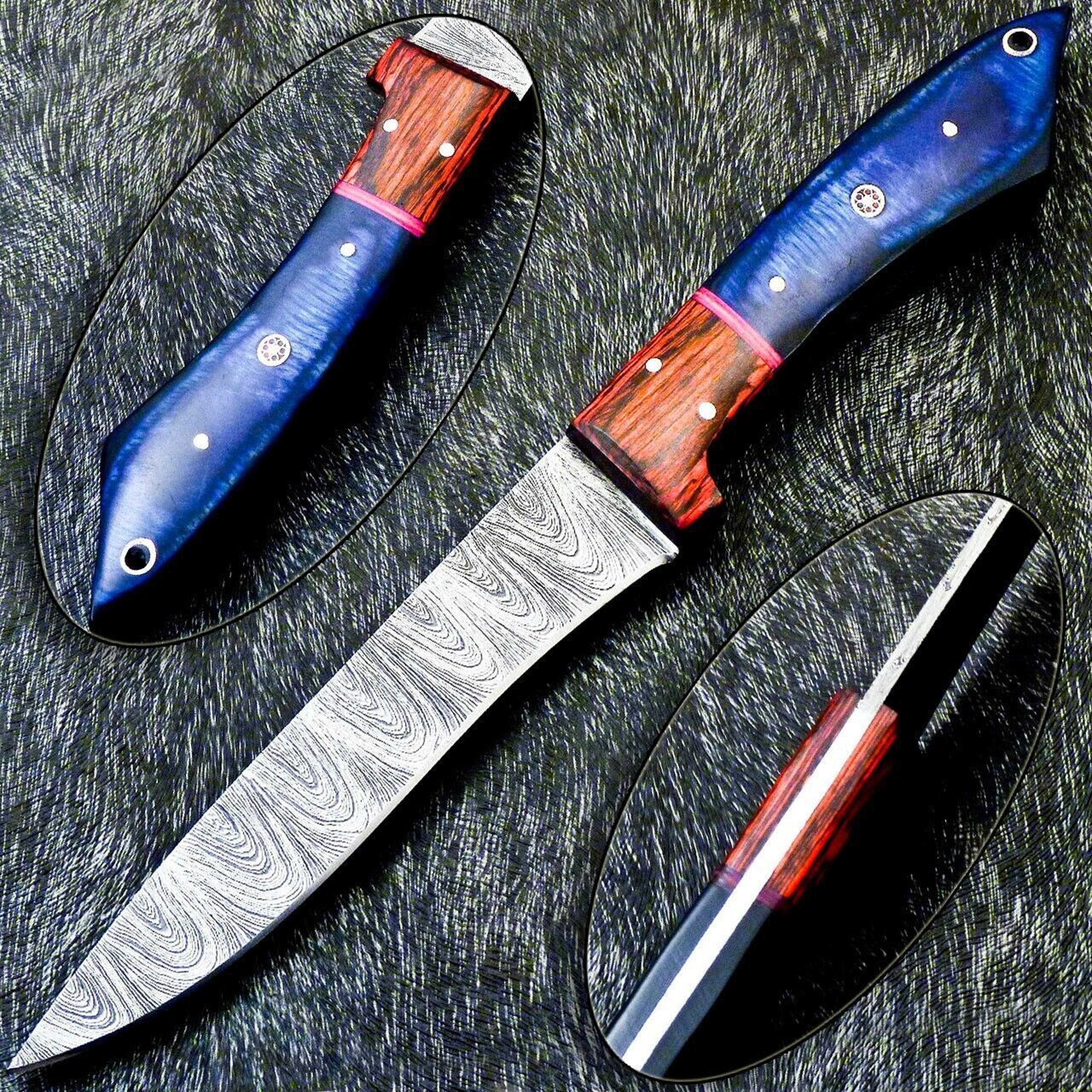 authentic damascus steel chef knife | hand forged 384-layer blade with ergonomic handle
