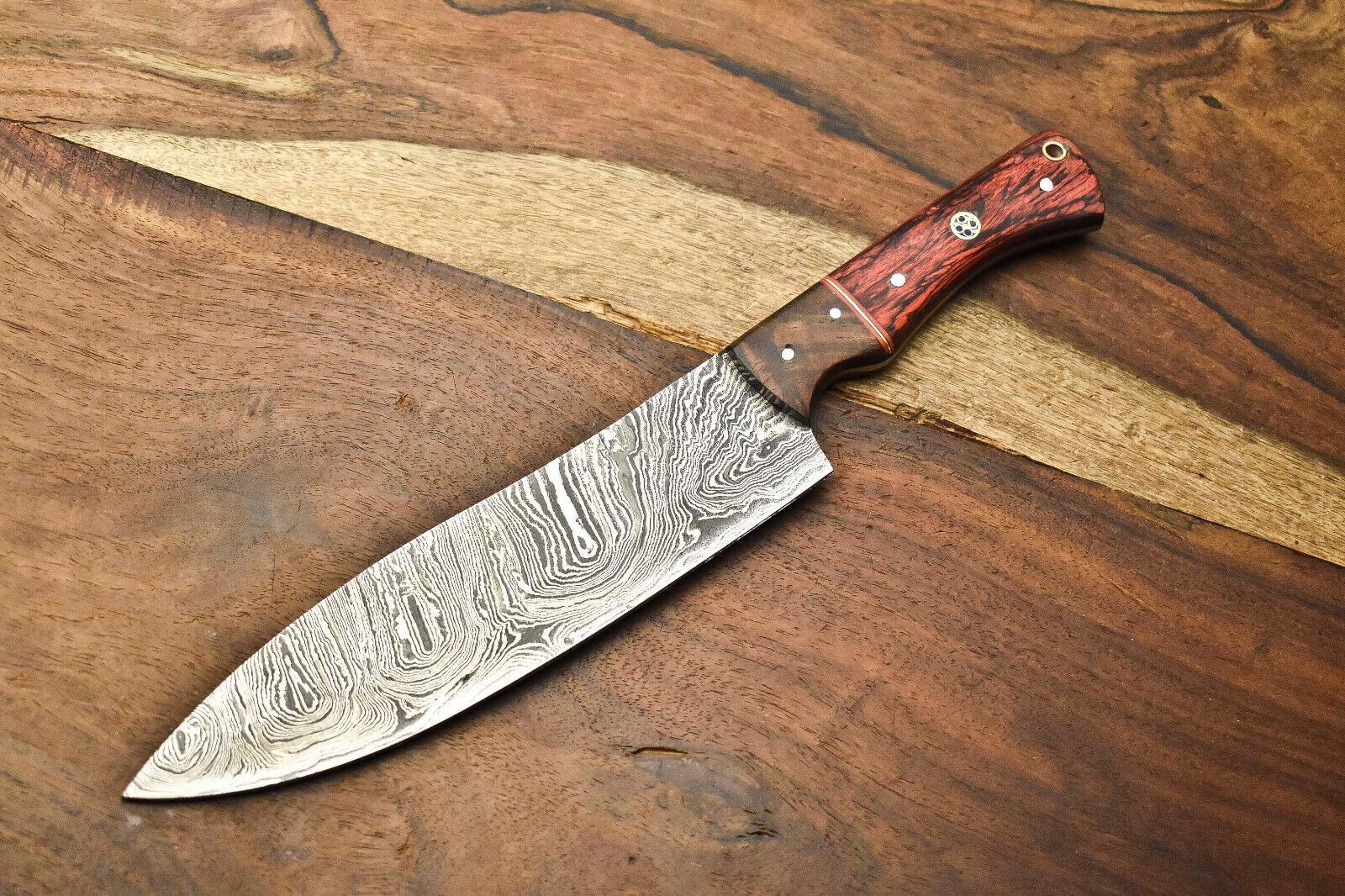 professional full tang damascus knife | custom handmade chef & utility knife