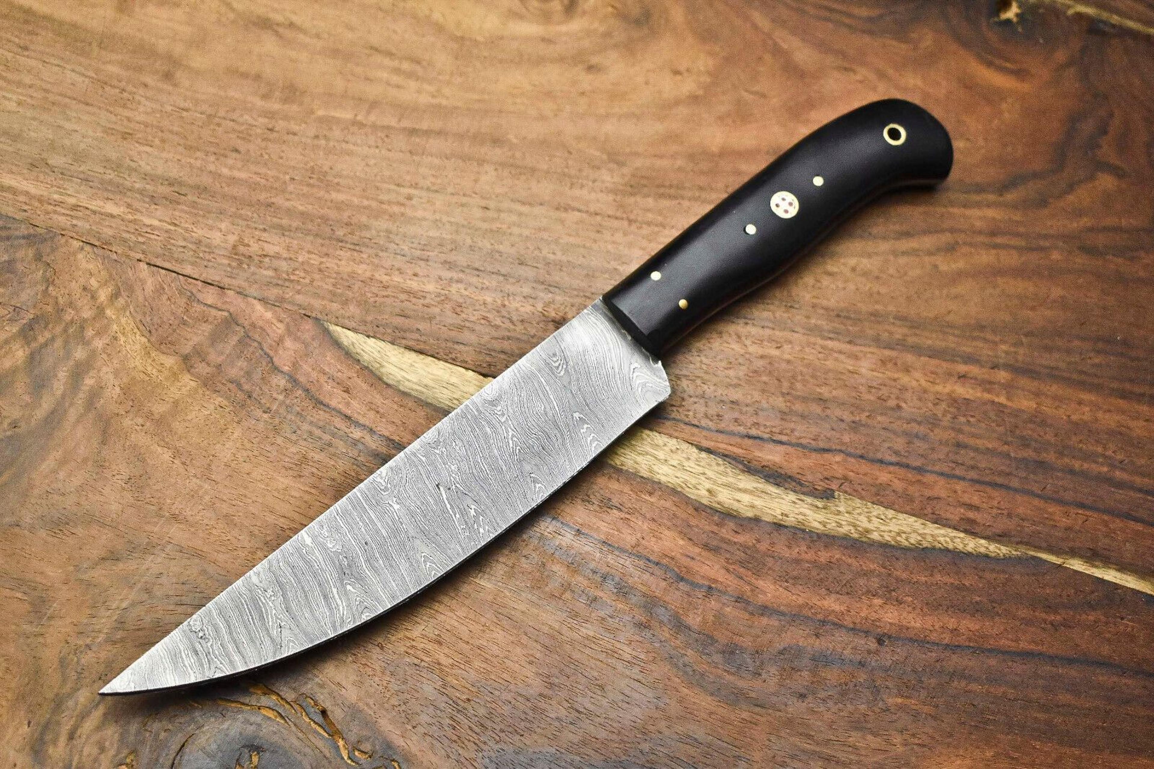 artisan crafted damascus steel chef knife | razor sharp full tang kitchen knife