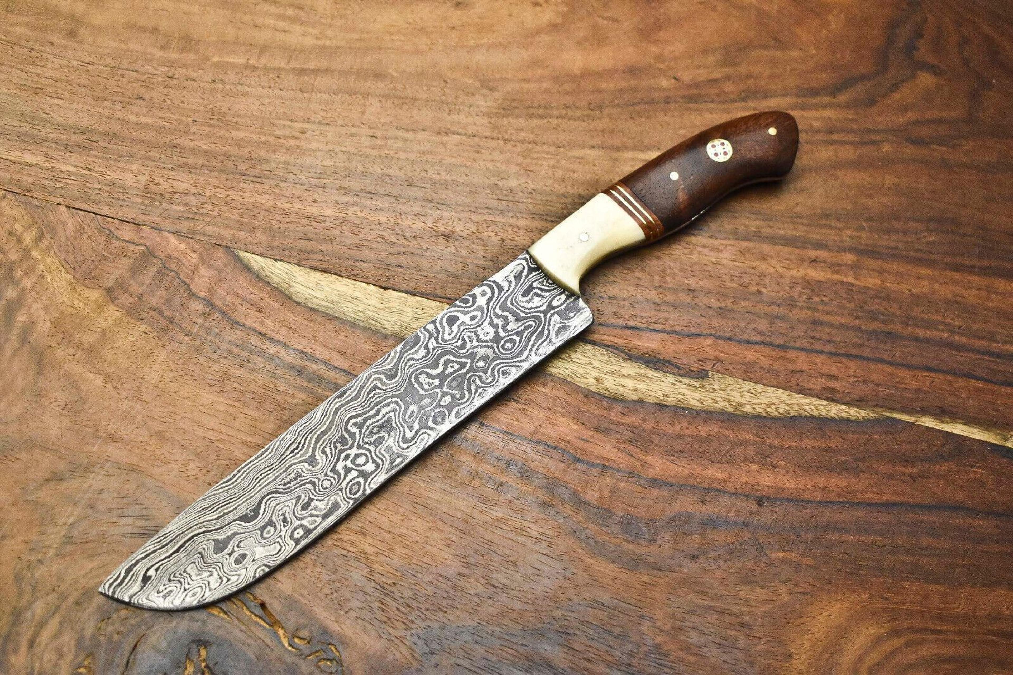 premium handmade damascus fillet knife | full tang kitchen knife with 4mm thick blade