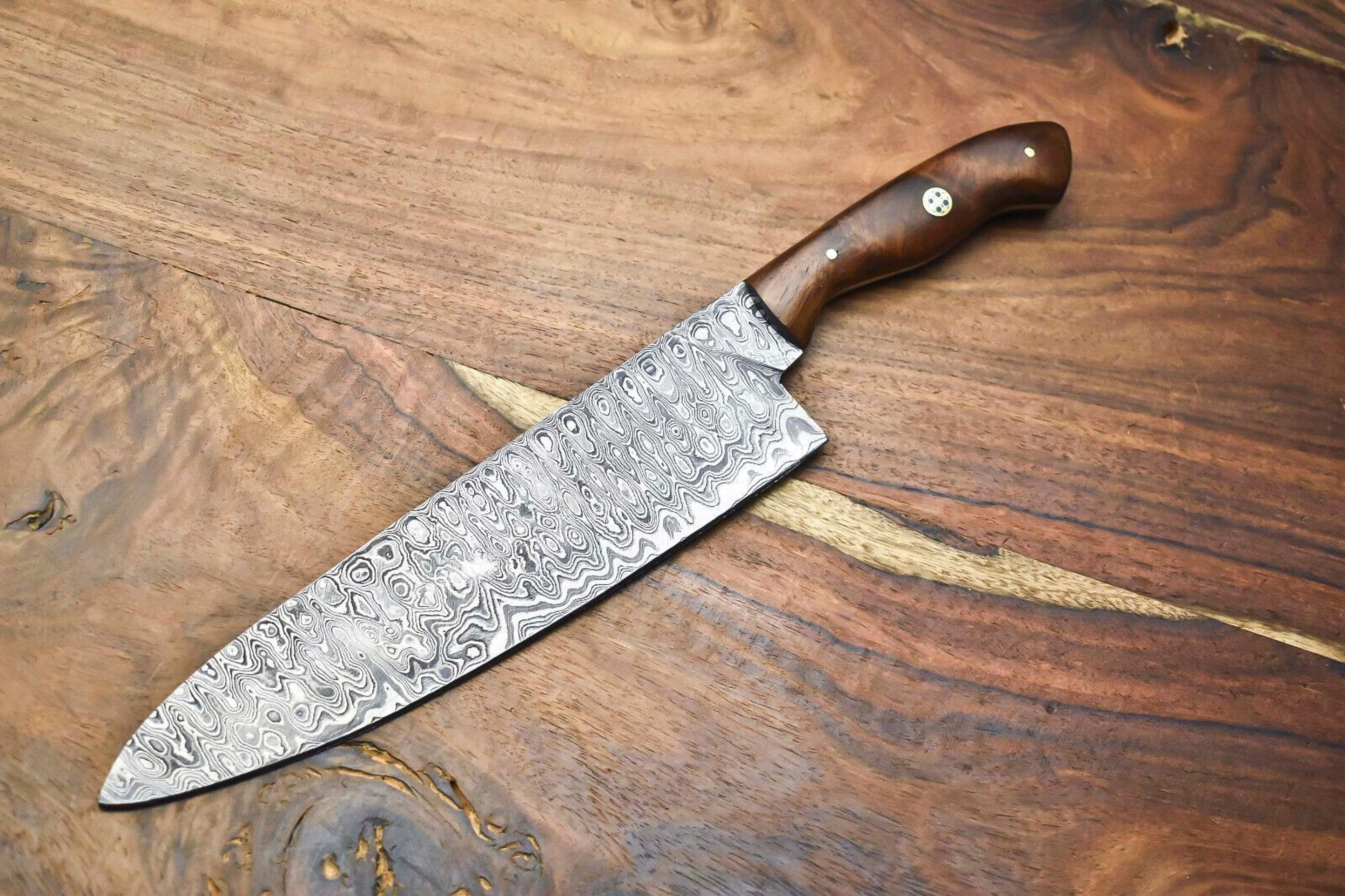 mastercrafted damascus steel chef knife | hand forged fillet knife for kitchen & outdoor use