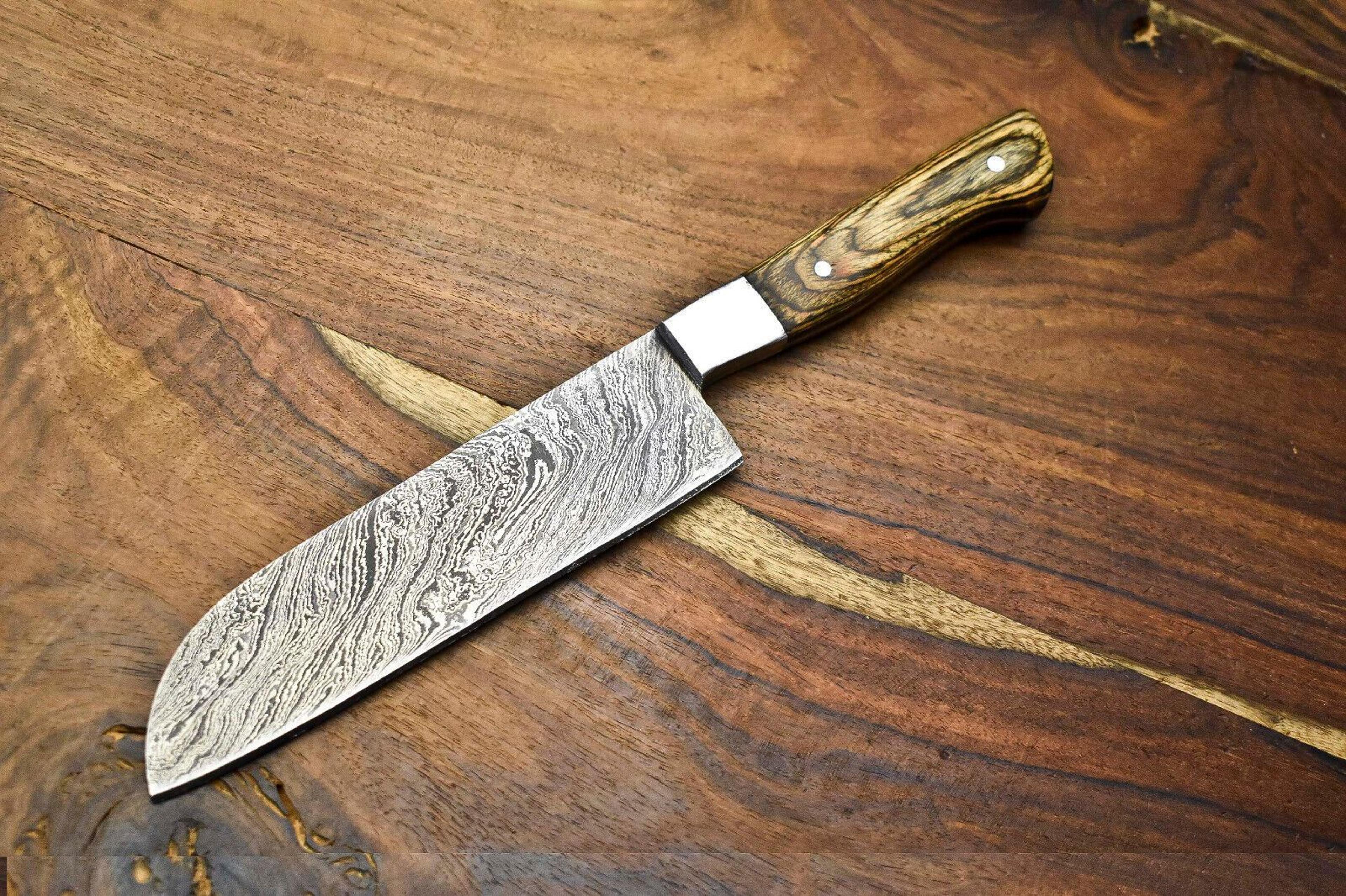 beautiful hand forged damascus fillet knife | full tang kitchen knife 12" overall length
