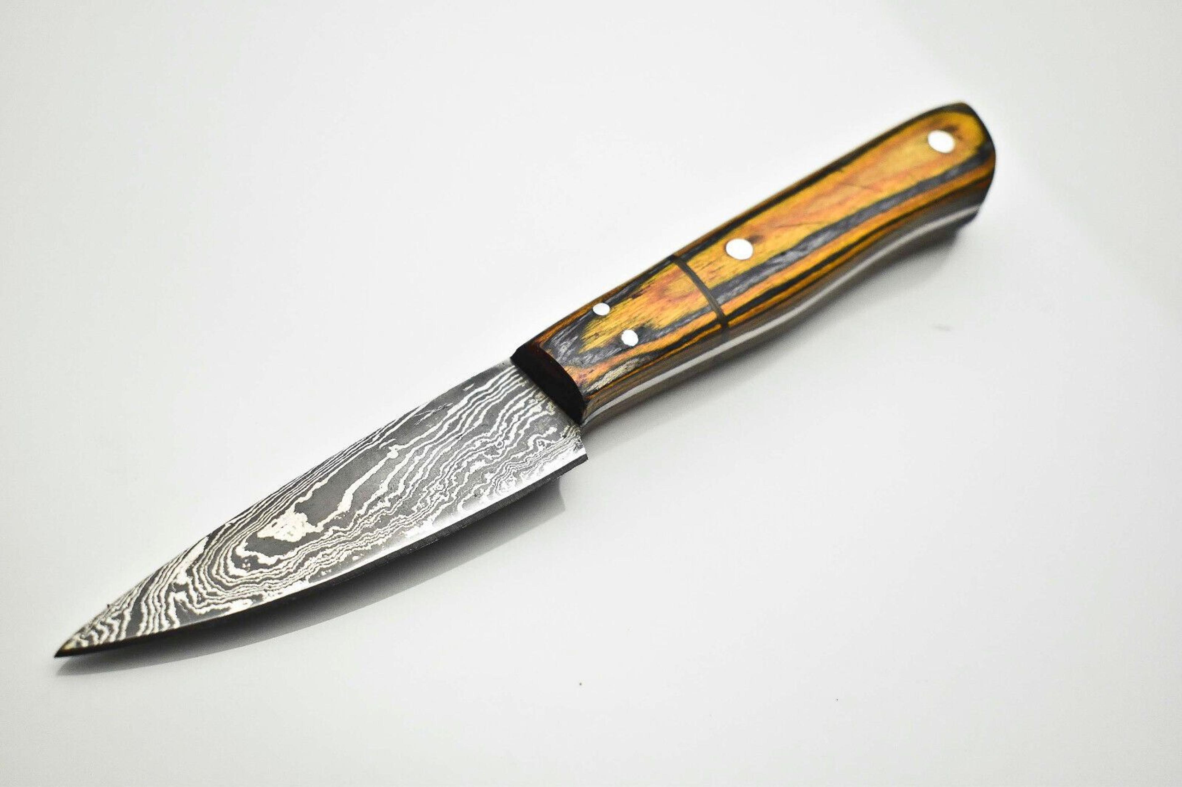 luxury damascus steel fillet knife | handmade 12-inch chef knife with pakka wood grip