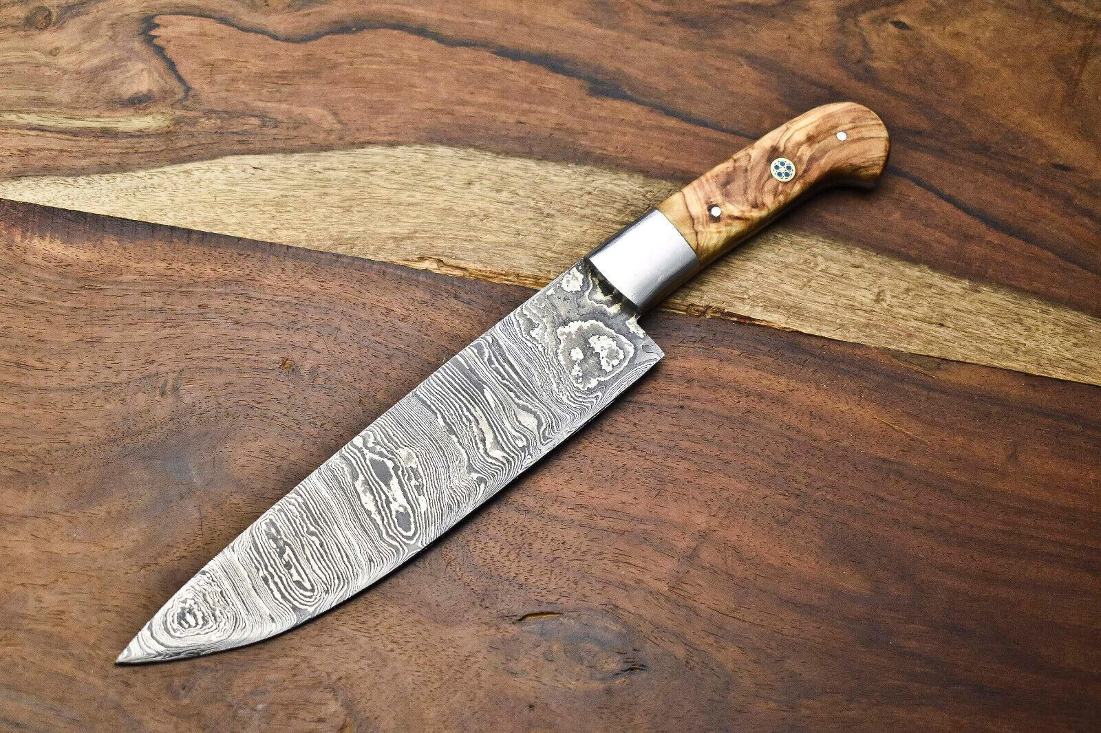 master forged damascus fillet knife | 512-layer blade with polished wooden handle