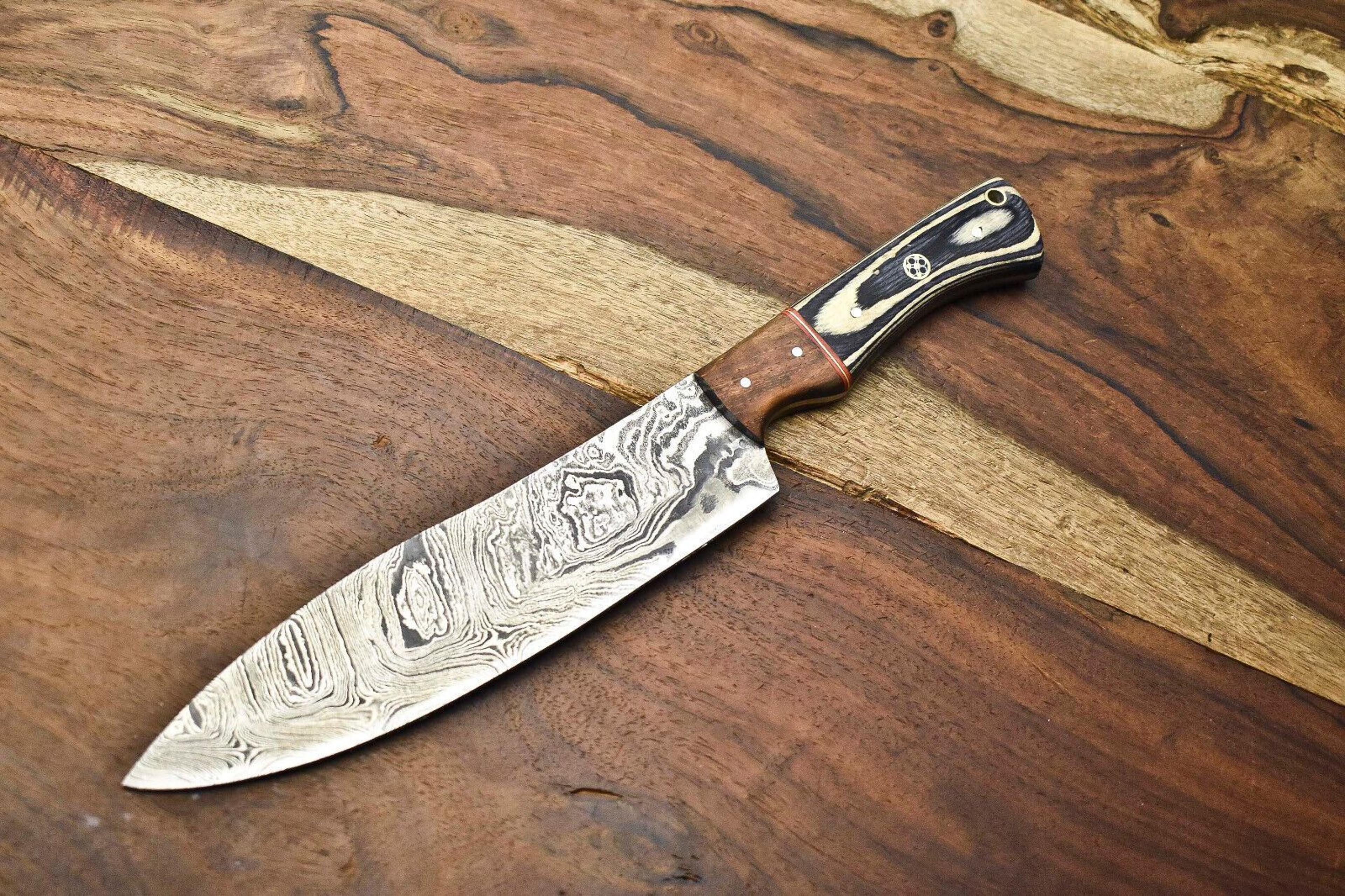 hand forged damascus knife | fillet & chef knife with ergonomic handle design