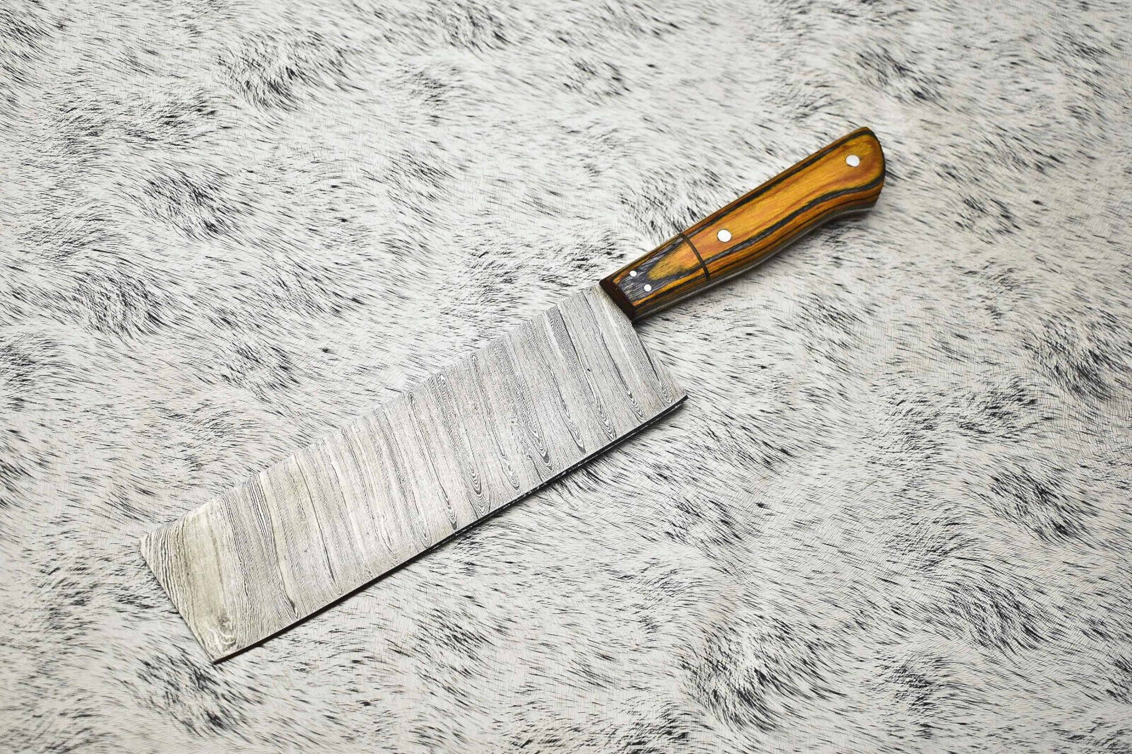 authentic forged damascus chef knife | handmade fillet knife with premium wood handle