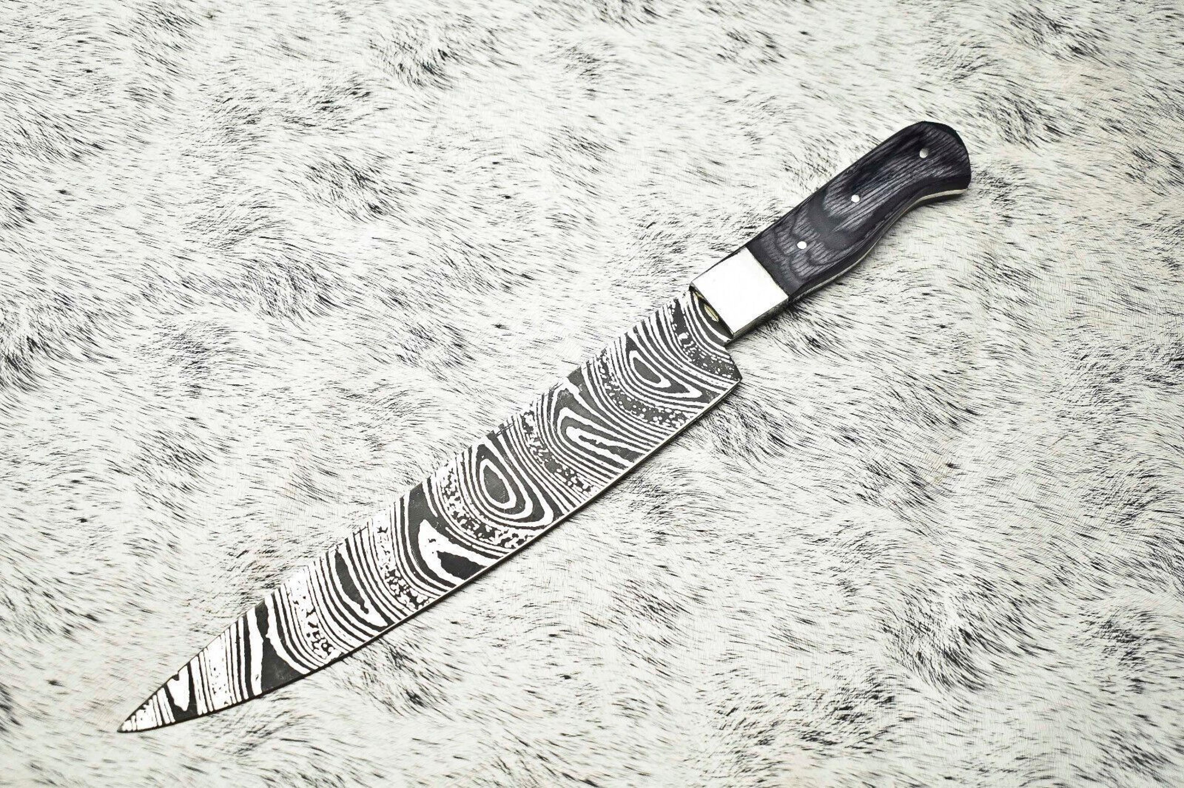mastercrafted damascus fillet knife | handmade chef knife with stunning blade pattern