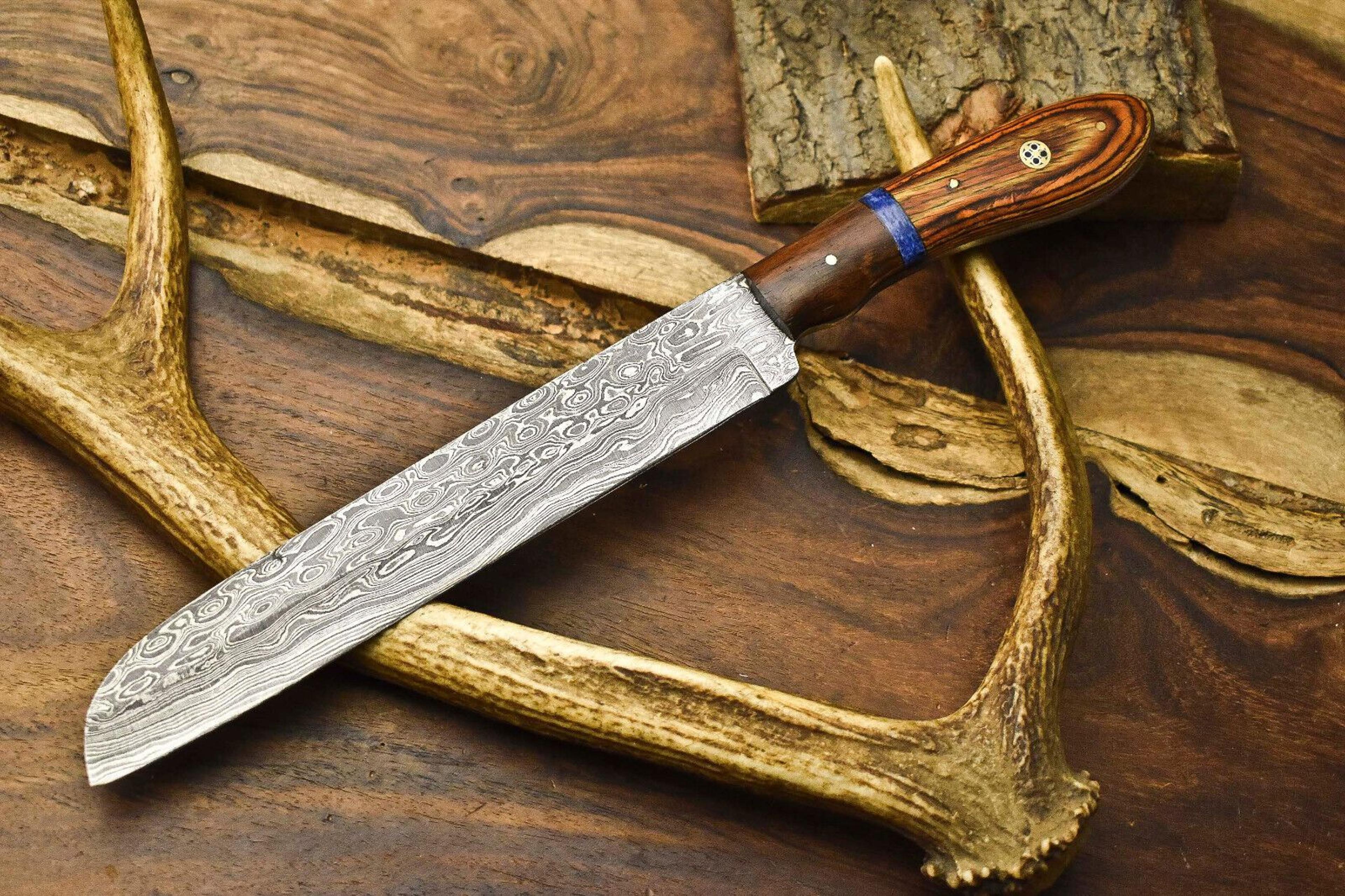 masterpiece 12 inch handmade damascus steel chef knife – sharp & balanced