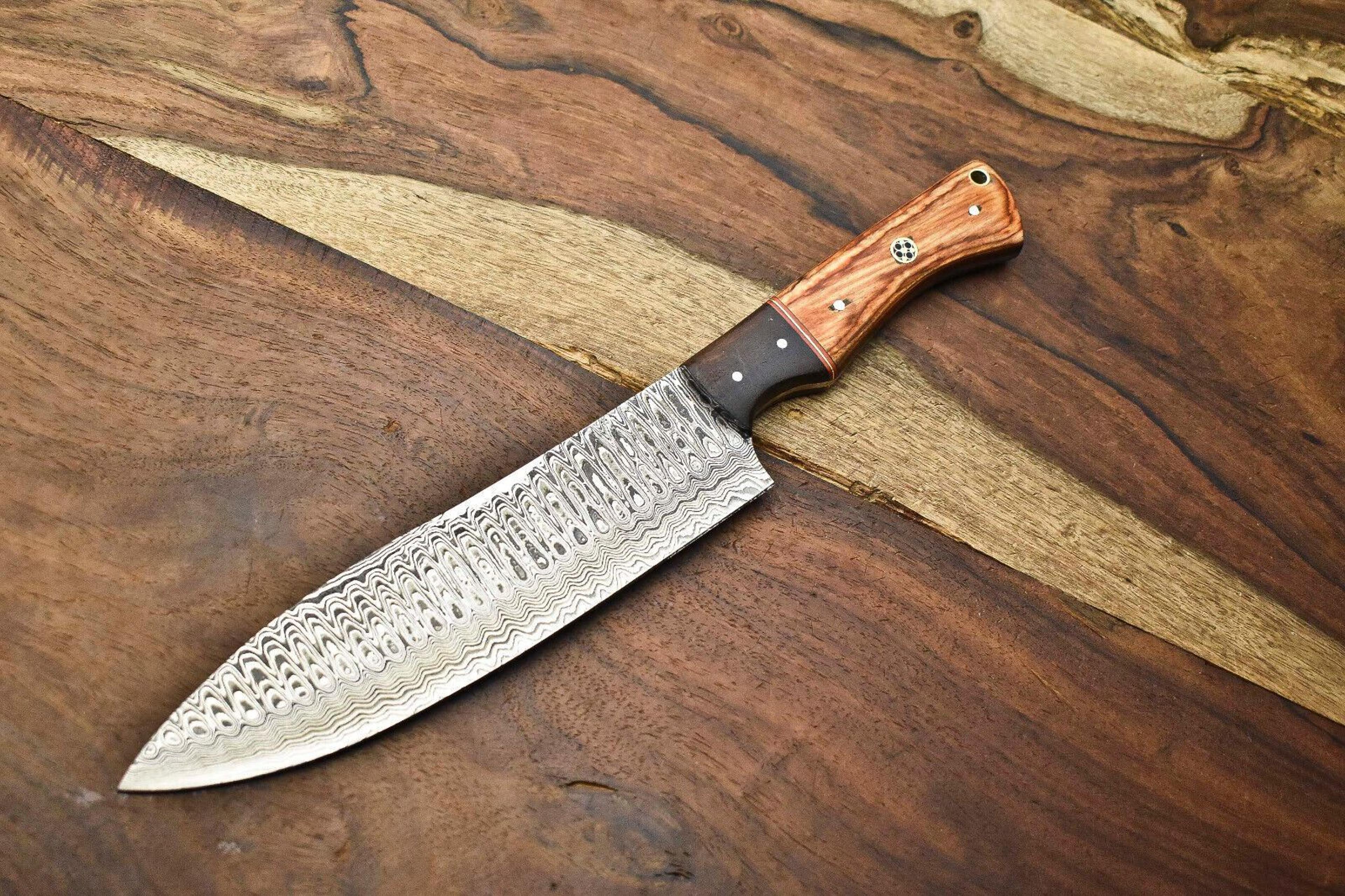 custom handmade damascus steel chef knife | full tang sport knife | 384 layer forged blade