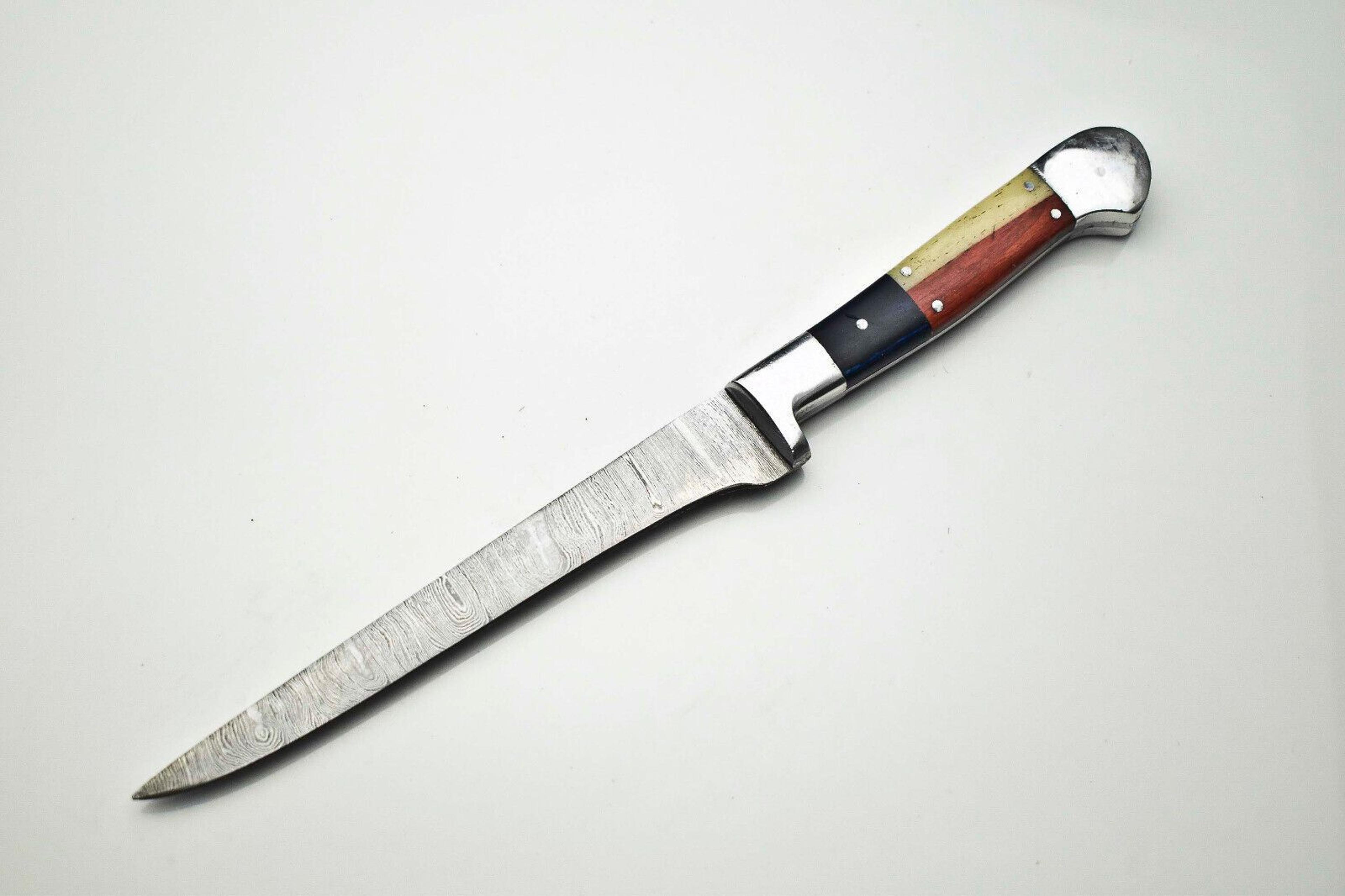 beautiful handmade damascus chef knife | 12 inch full tang kitchen knife gift