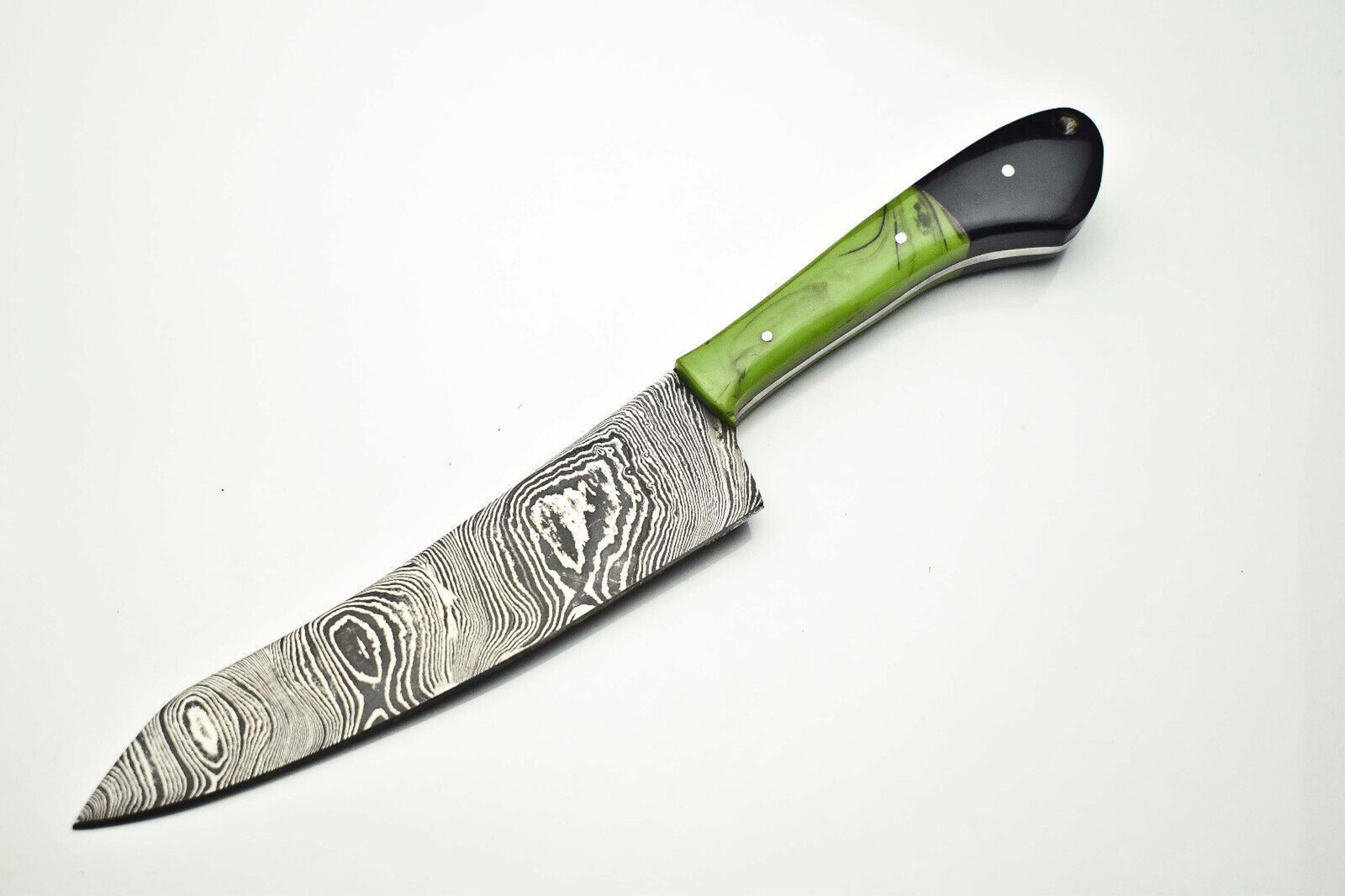 luxury handmade damascus chef knife | 12" forged blade culinary gift