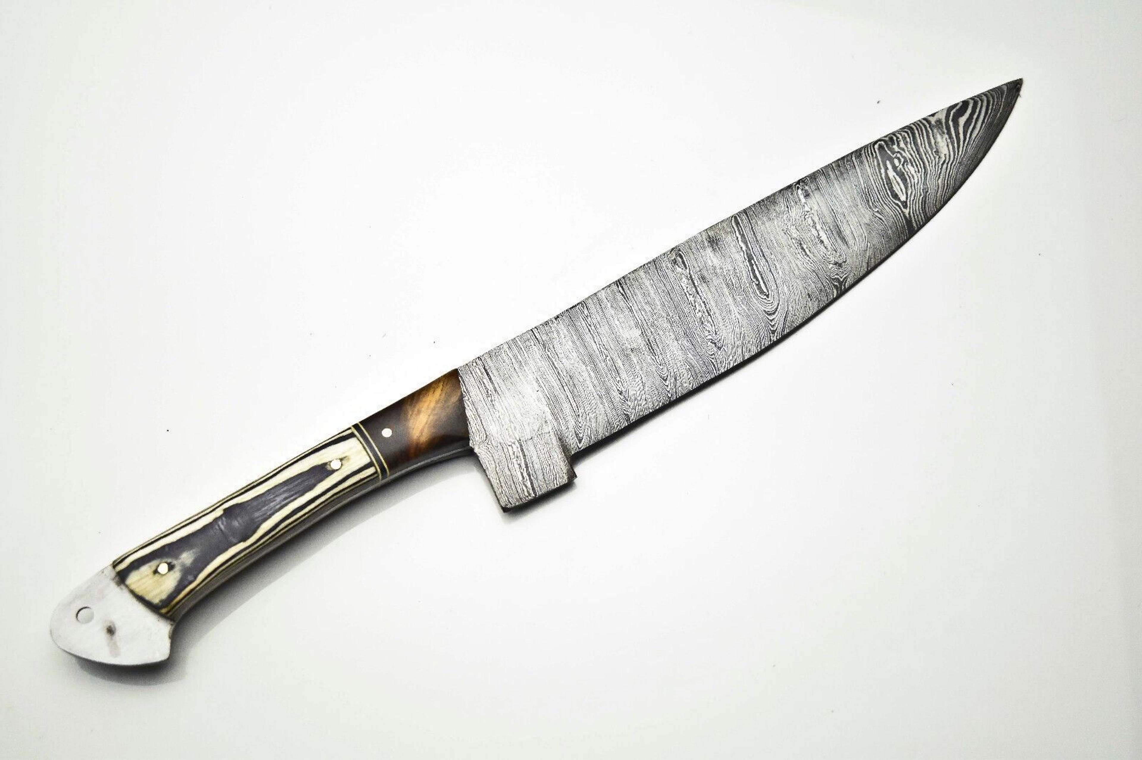 professional 12 inch damascus chef knife | hand forged kitchen knife gift for chefs