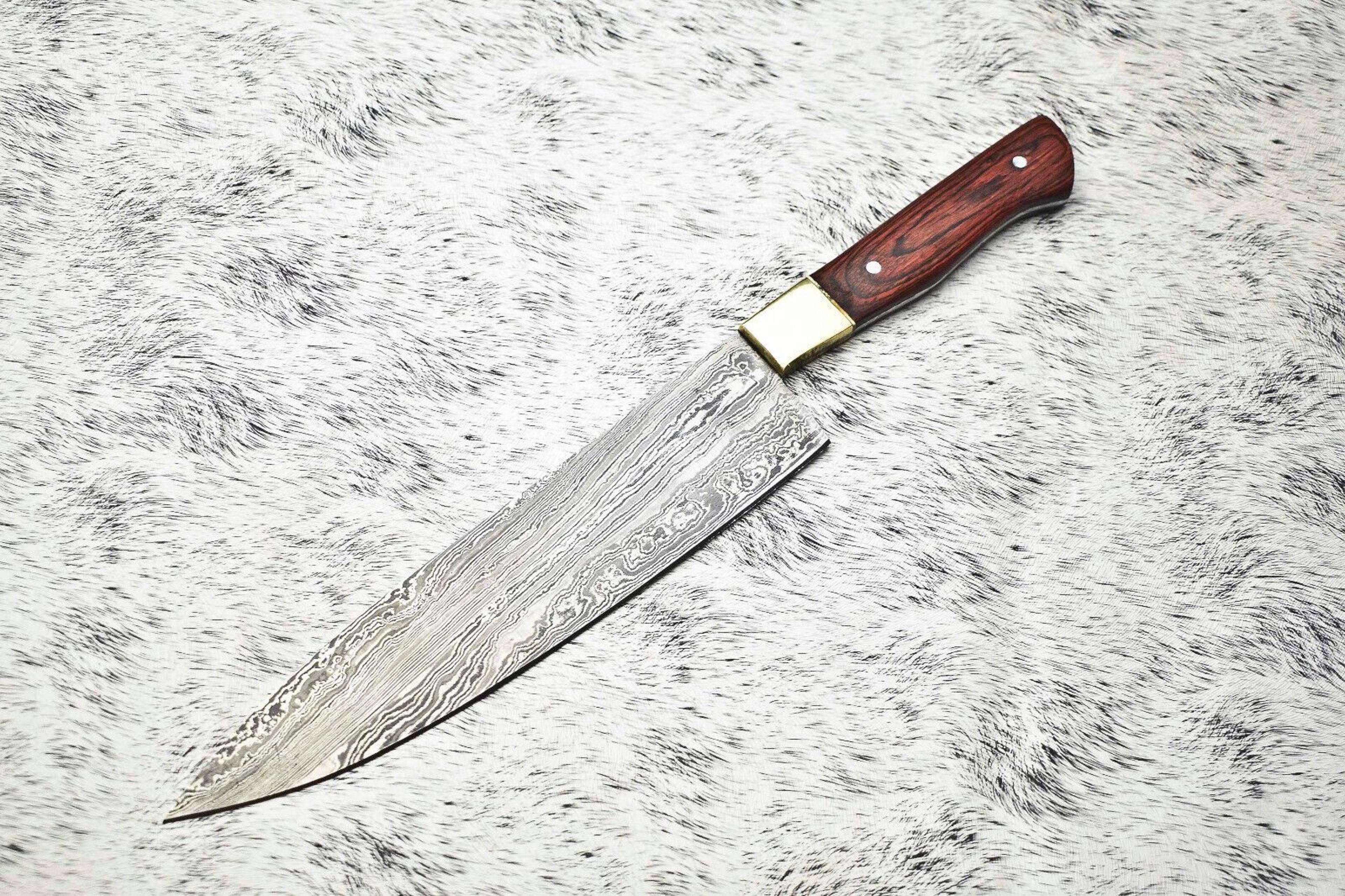 13" handmade damascus steel chef knife | full tang professional kitchen knife