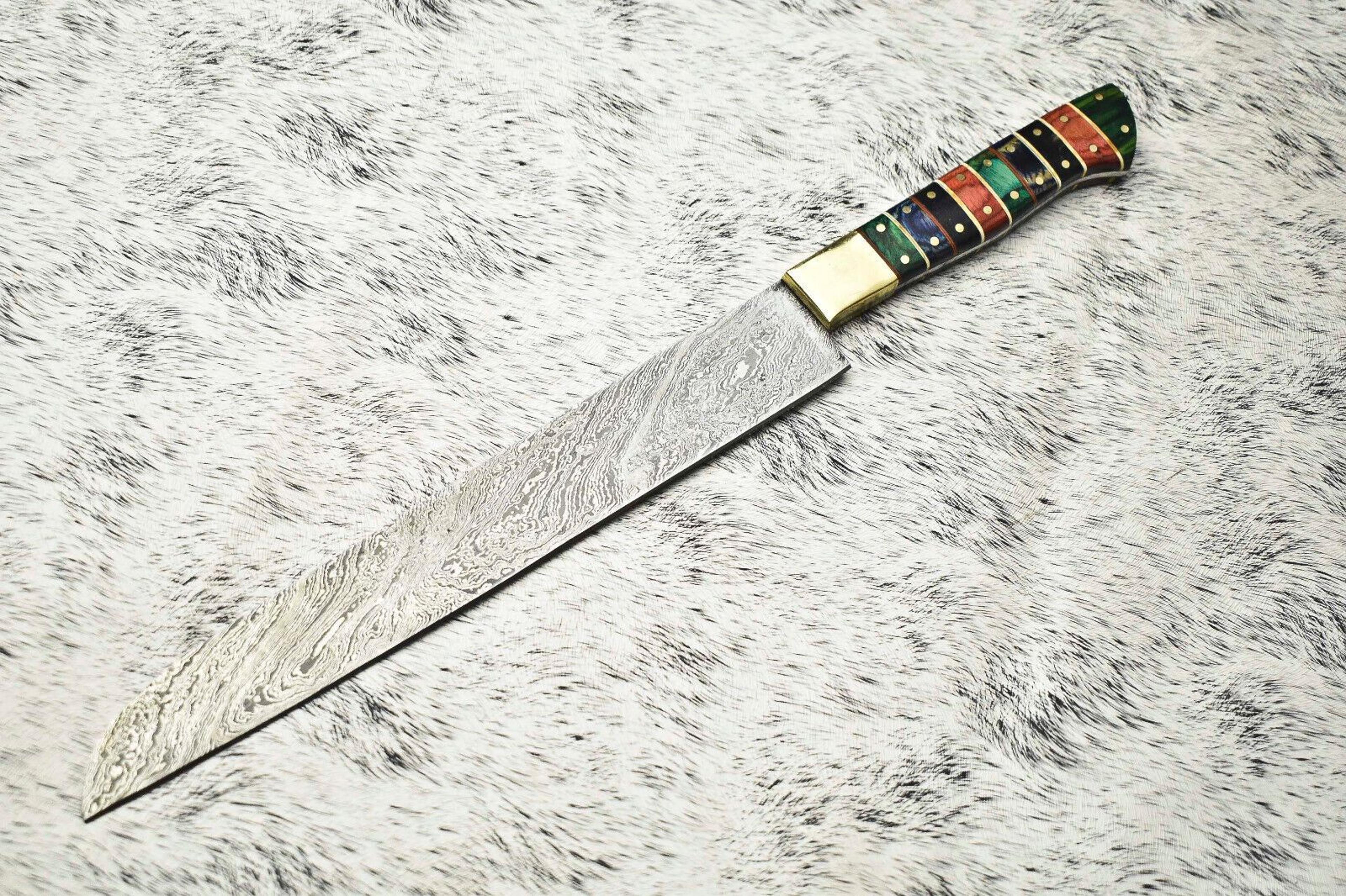 custom hand-forged damascus chef knife | full tang kitchen knife | 1095 & 15n20 steel