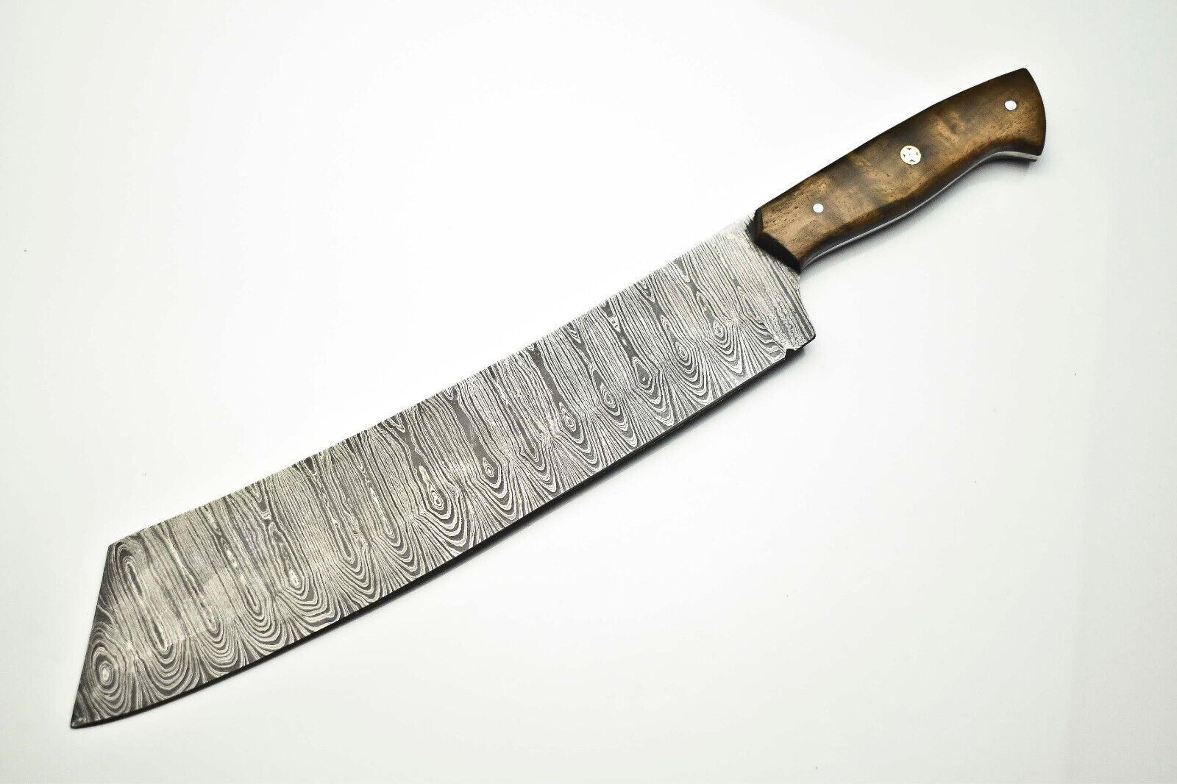artisan damascus steel chef knife | handmade forged blade | professional kitchen knife