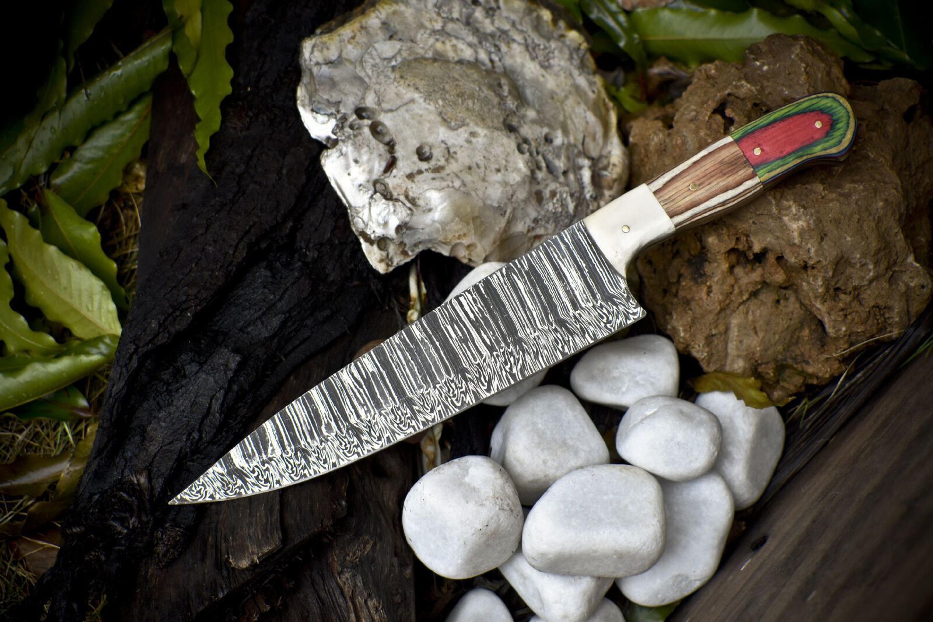 luxury handmade damascus chef knife | gift for professional chef