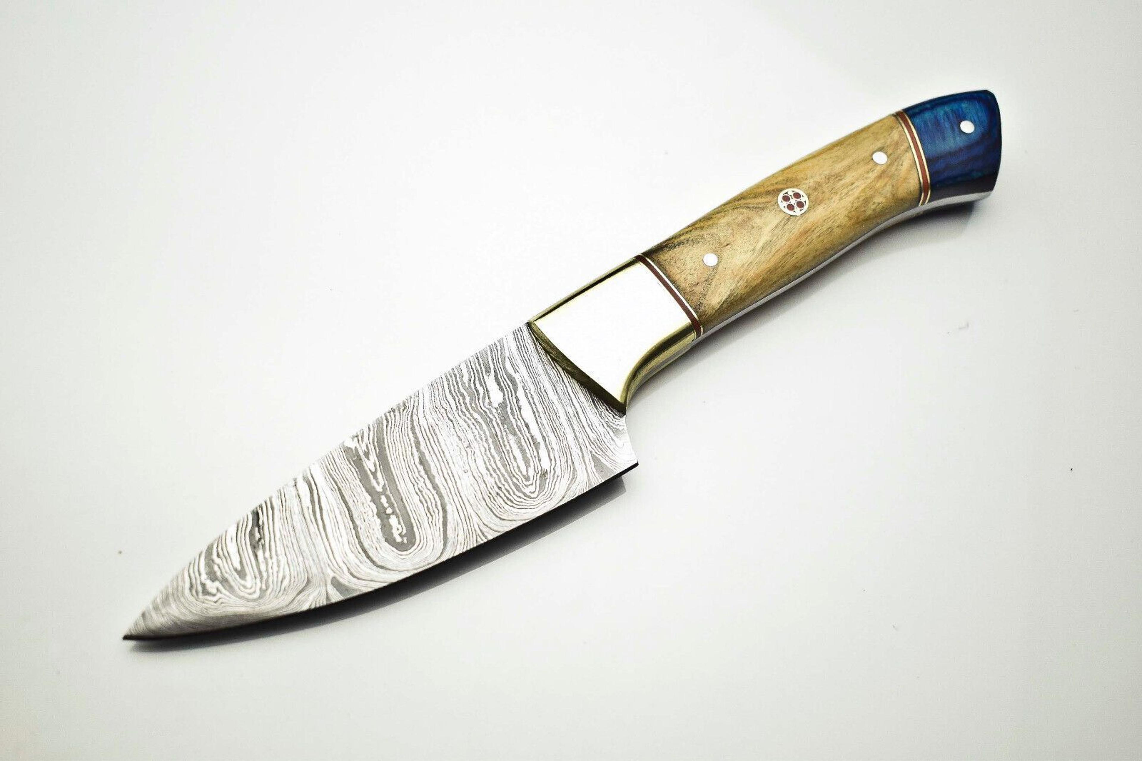 professional damascus steel chef knife – custom hand forged kitchen blade