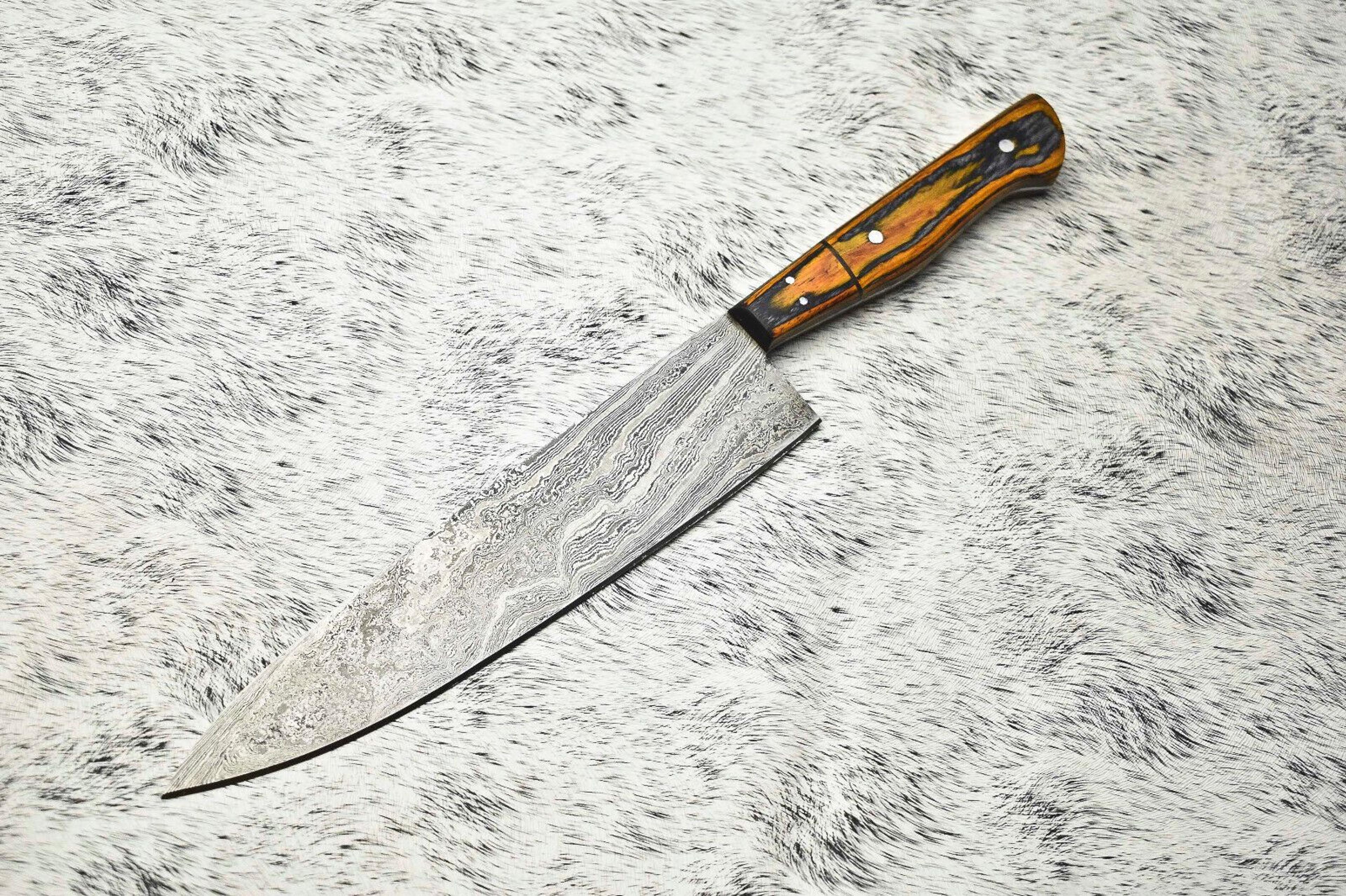 custom handmade damascus chef knife – professional culinary kitchen tool