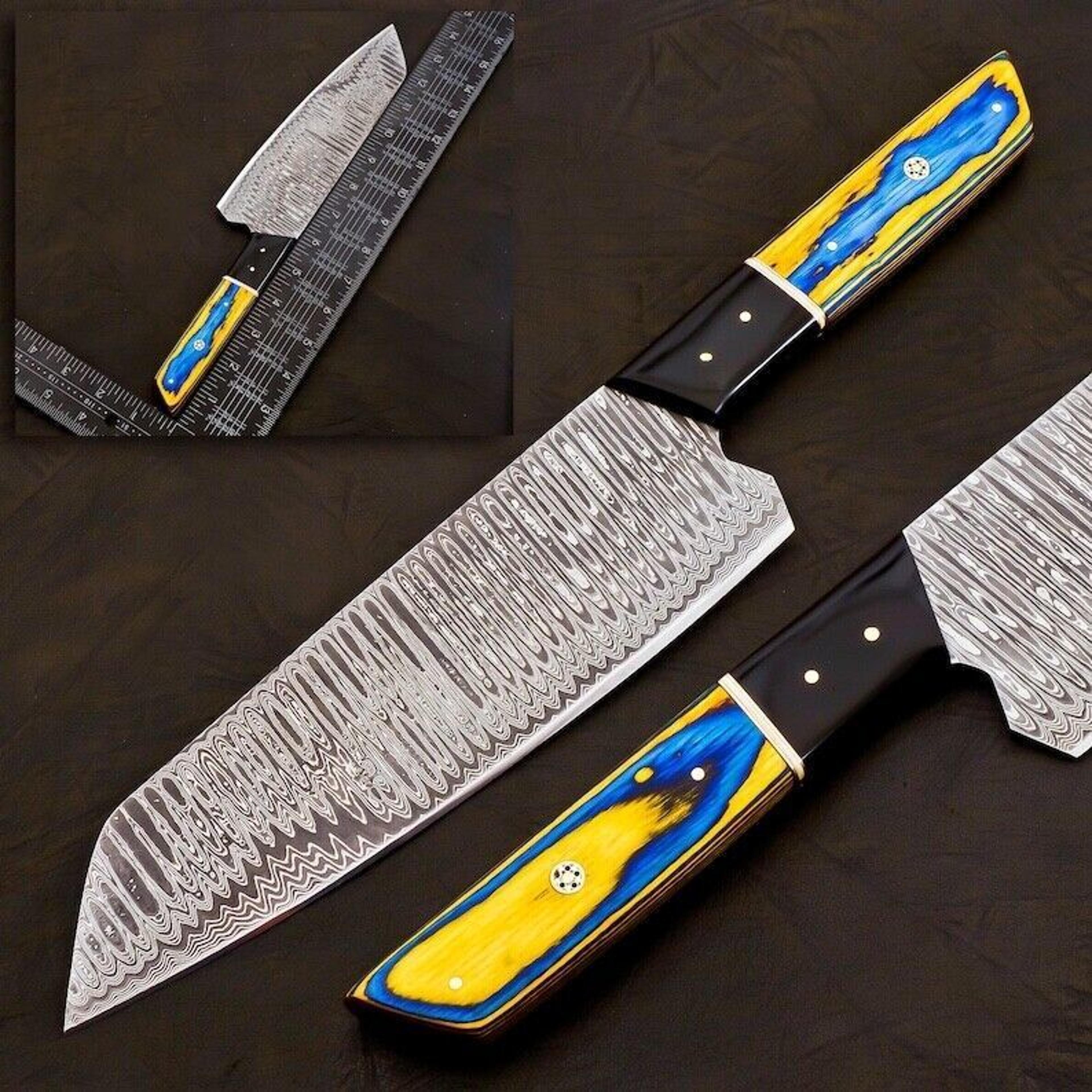 authentic handmade damascus chef knife – professional grade kitchen knife