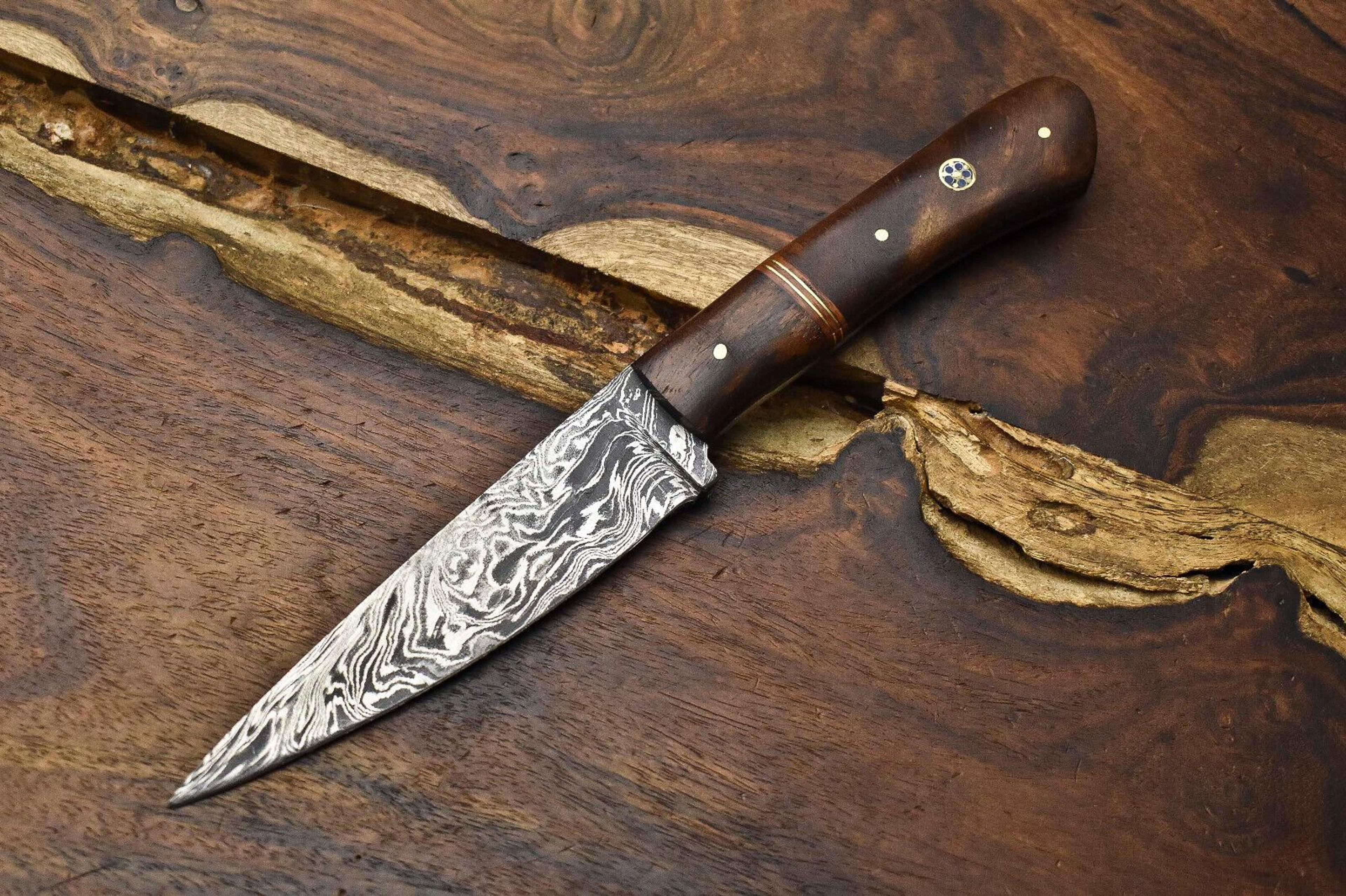 8" handmade damascus steel chef knife | full tang kitchen cooking knife