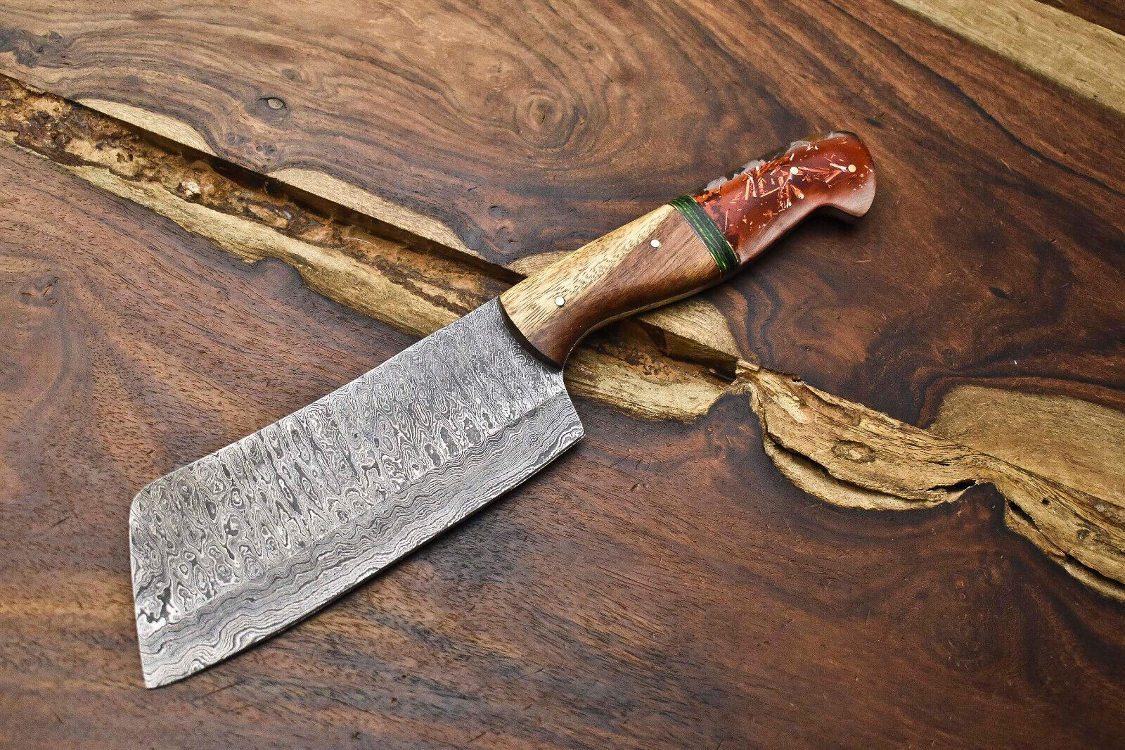12" damascus chef knife | handmade full tang kitchen cooking knife