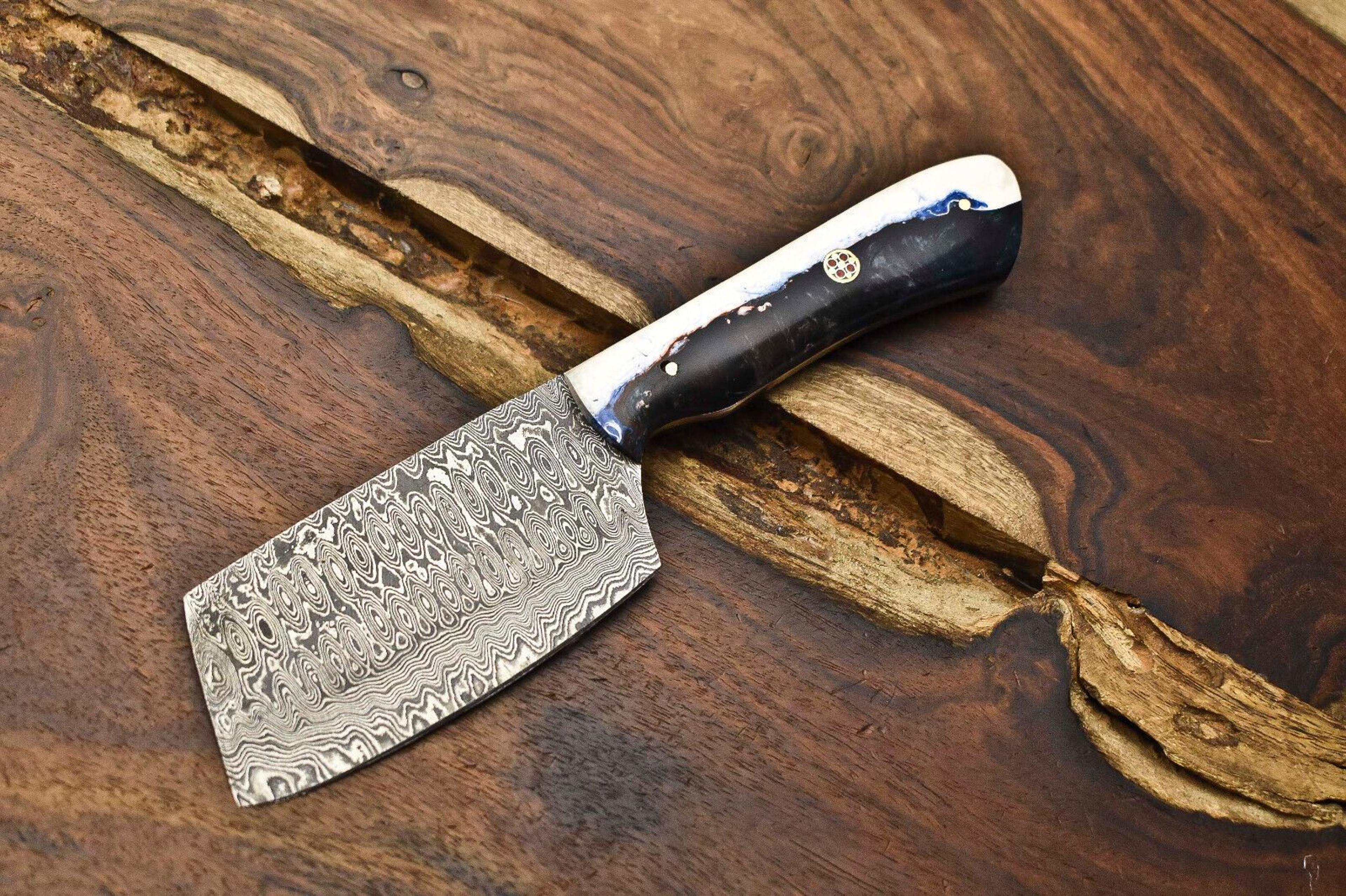 8" handmade damascus steel chef knife | full tang professional kitchen knife