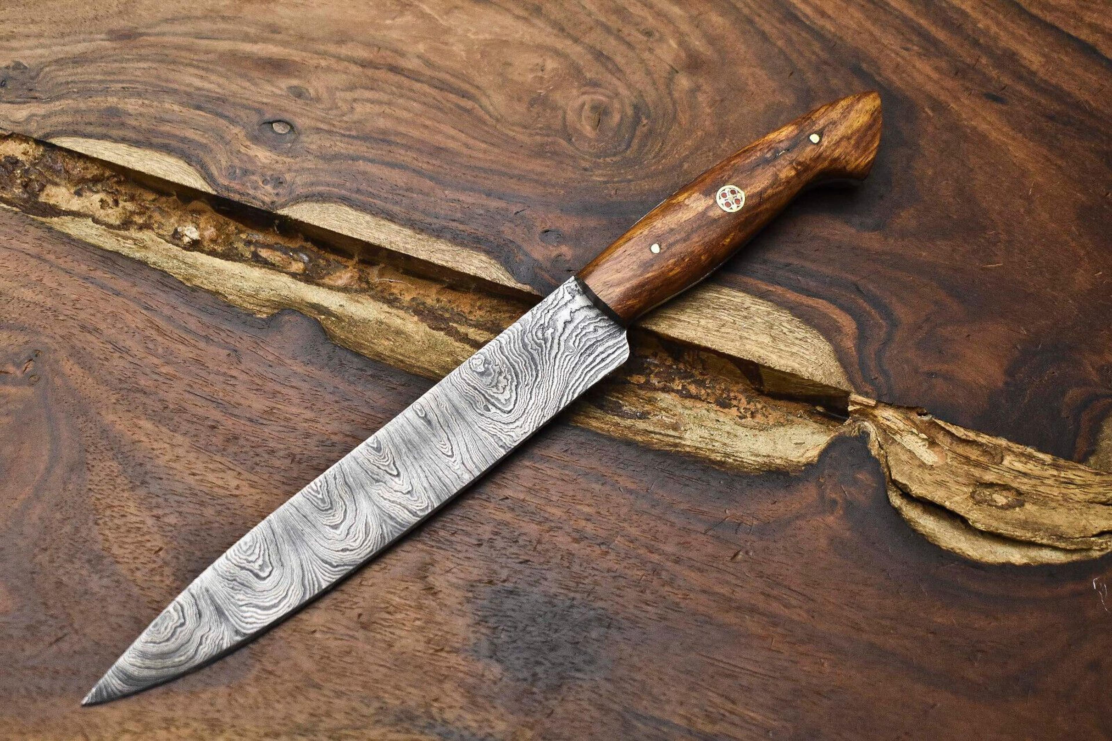 hand forged 12" damascus steel chef knife | professional kitchen knife