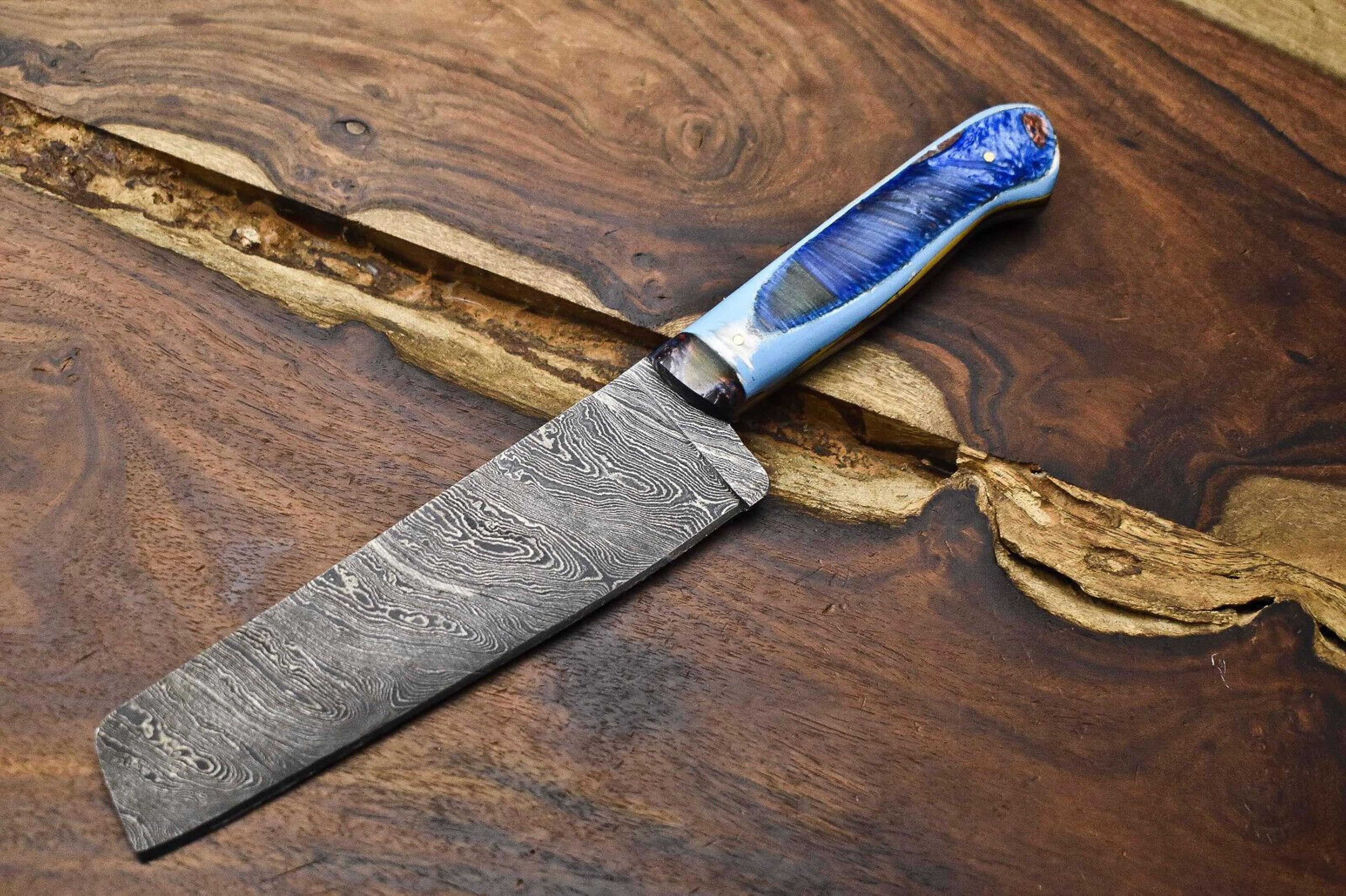 custom 12 inch damascus chef knife | premium full tang kitchen knife